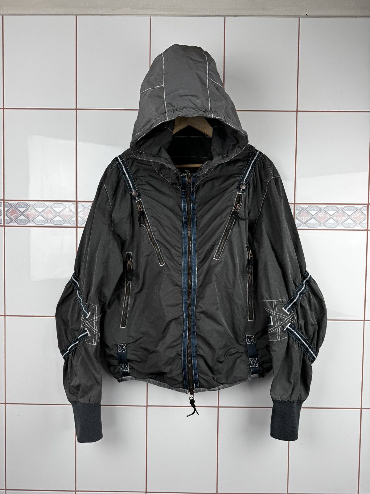 JET SET Archive JSX Jet Set bomber parachute hooded jacket | Grailed