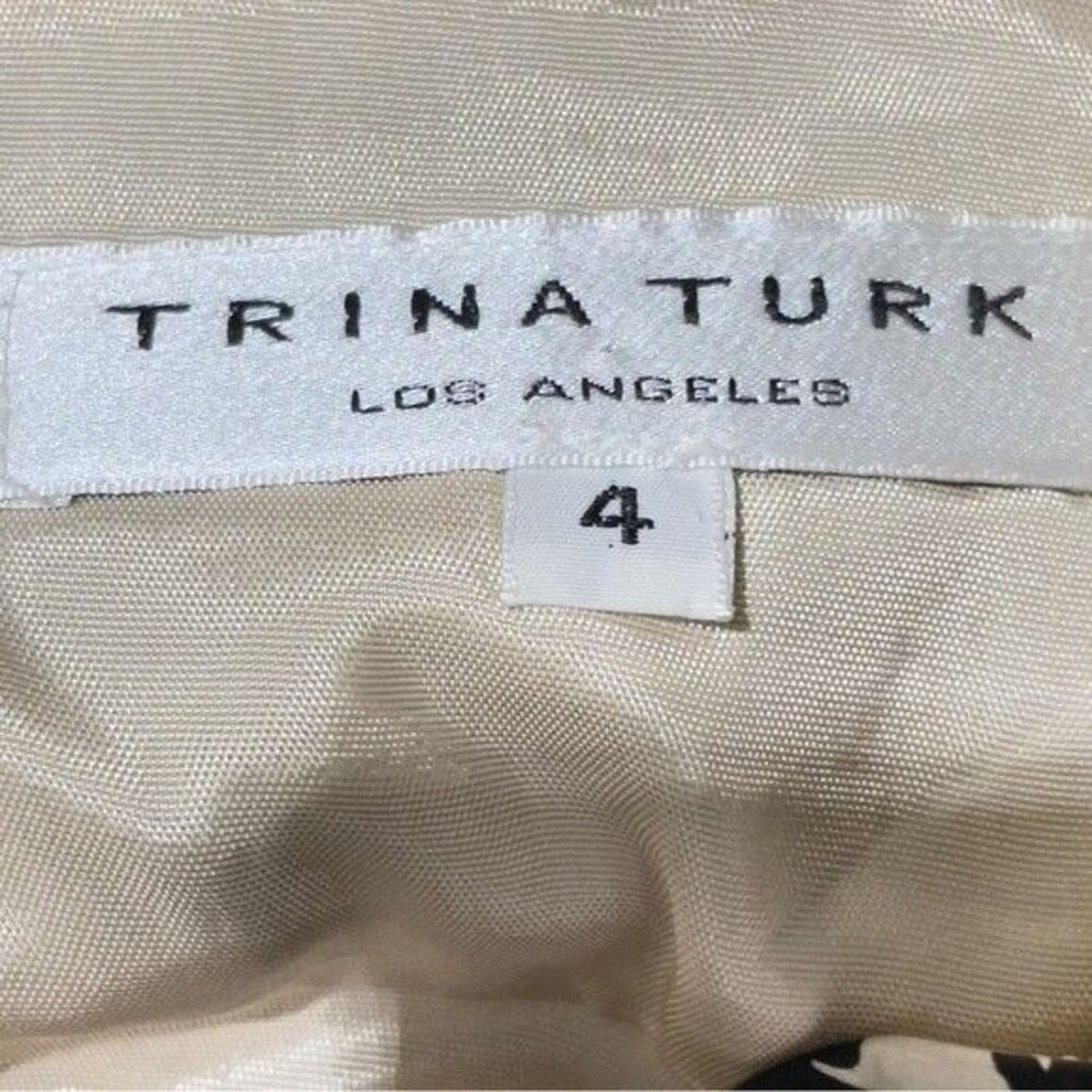 Trina Turk Trina Turk Skirt Silk/Wool Classic Houndstooth Black Ivory 4 Size 27" / US 4 / IT 40 - 6 Thumbnail