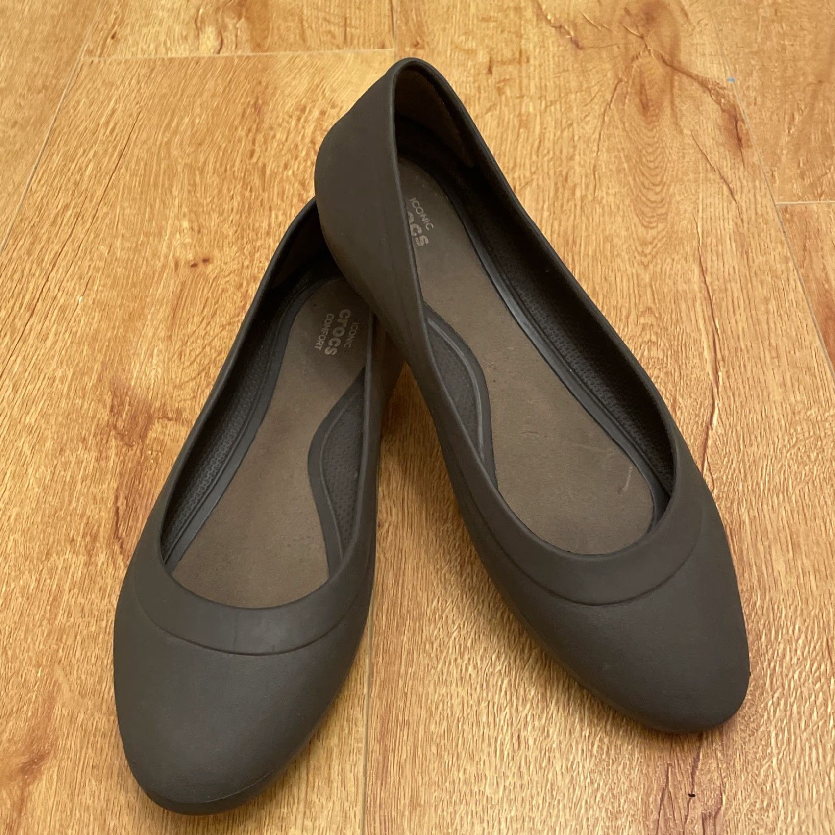 Crocs CROCS LINA Ballet Flats Women’s 7 Comfort Slip On Dark Brown Size US 7 / IT 37 - 2 Thumbnail