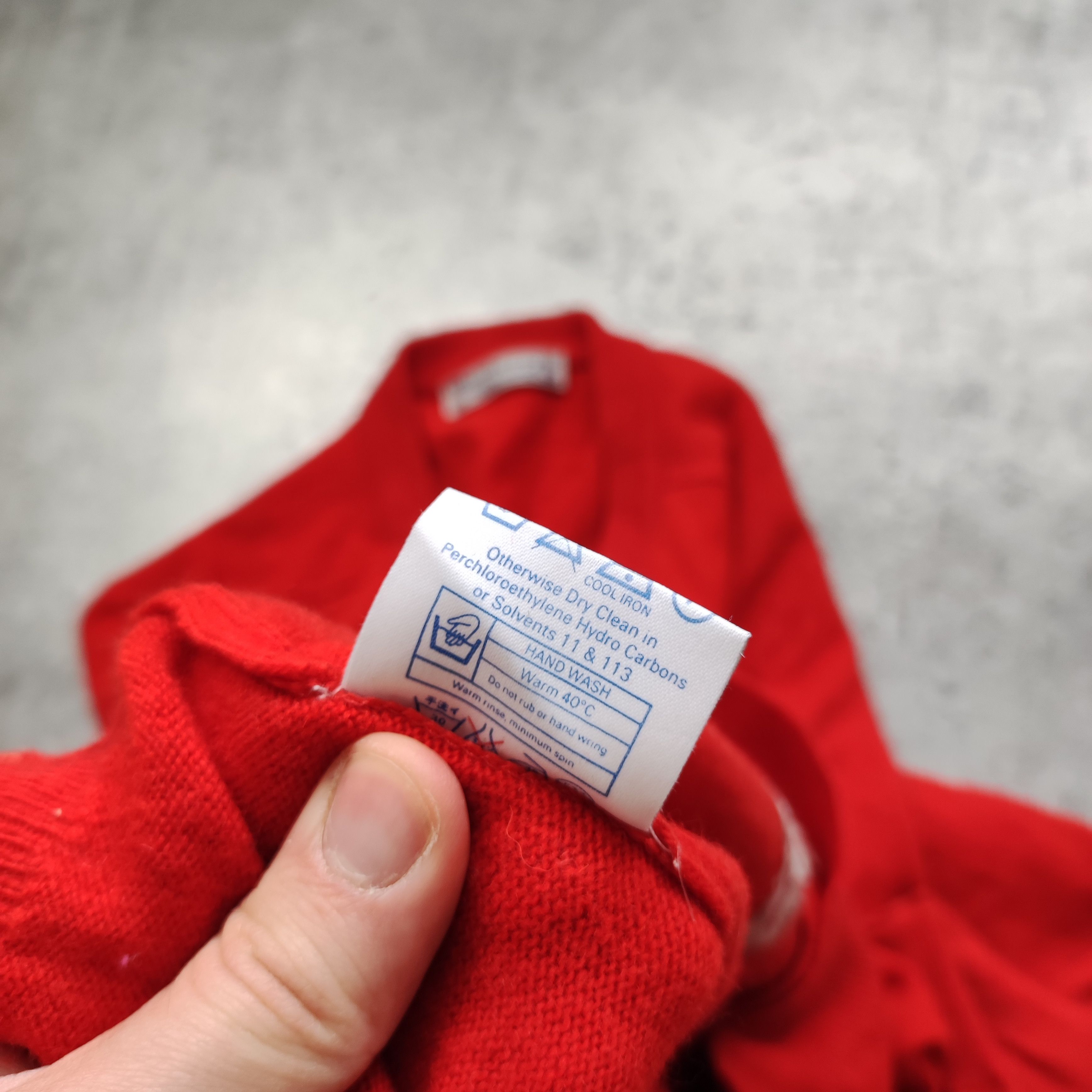 Burberry × Vintage Vintage RARE 80s Burberrys London Pique Red Cardigan Size US M / EU 48-50 / 2 - 10 Thumbnail