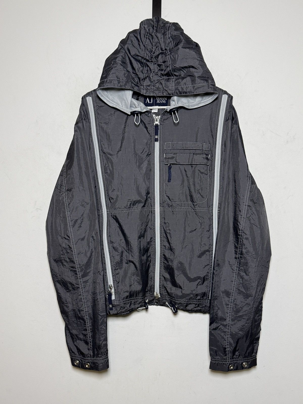 Giorgio Armani Armani shimmer nylon multipocket light jacket Size US L / EU 52-54 / 3 - 1 Thumbnail