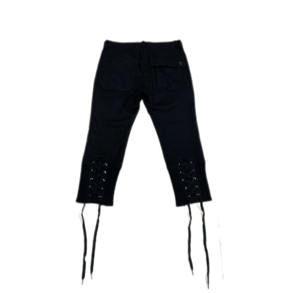 Japanese Brand × Jun Takahashi × Undercover 🔥Archived FW07 Undercover Wool Cropped Pants Laces Up Size US 29 - 1 Thumbnail