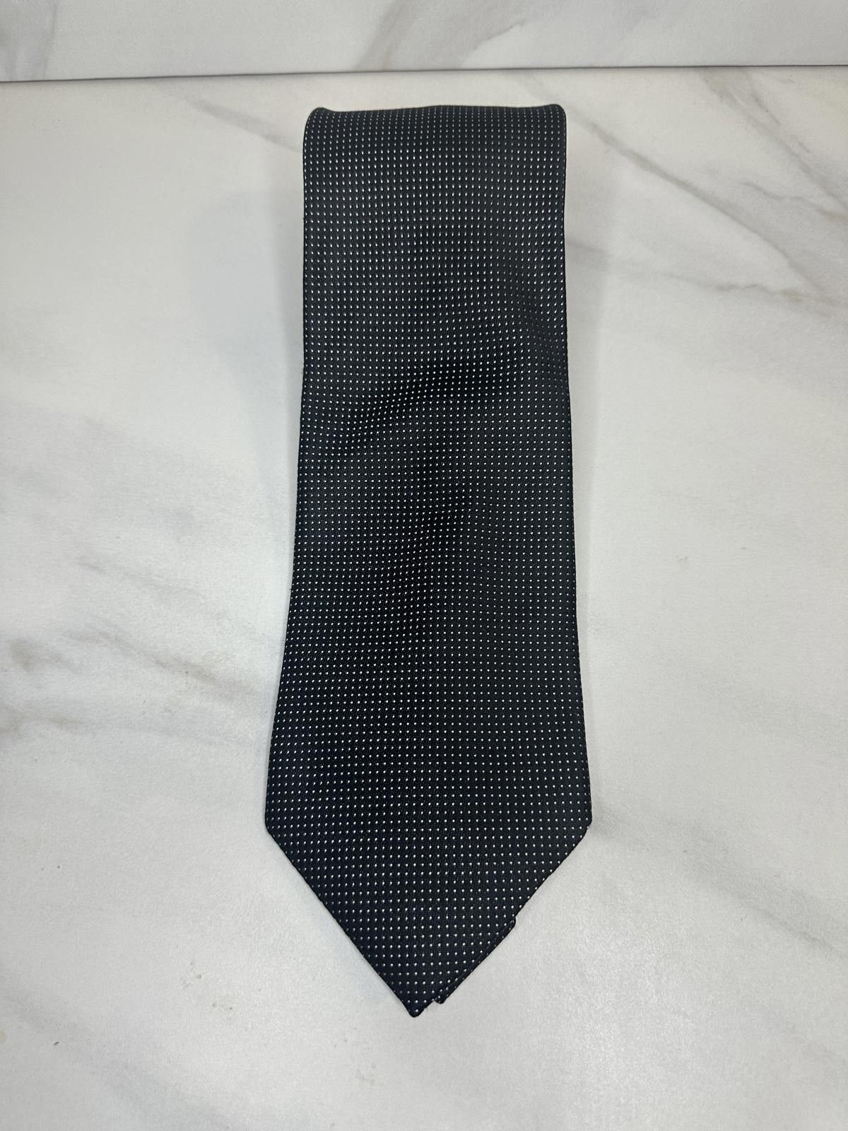 Canali Canali 100% silk black and white polka-dot necktie Size ONE SIZE - 1 Thumbnail
