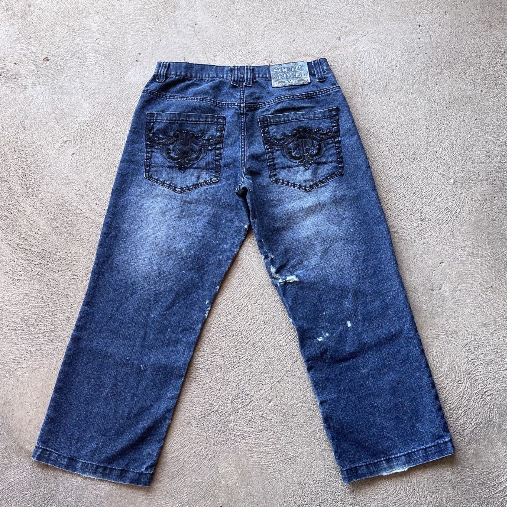 Southpole VINTAGE Southpole Jeans 36x30 Blue Baggy Loose Denim Wide-Leg 90s Grunge Comfort Mens Size US 36 / EU 52 - 7 Thumbnail