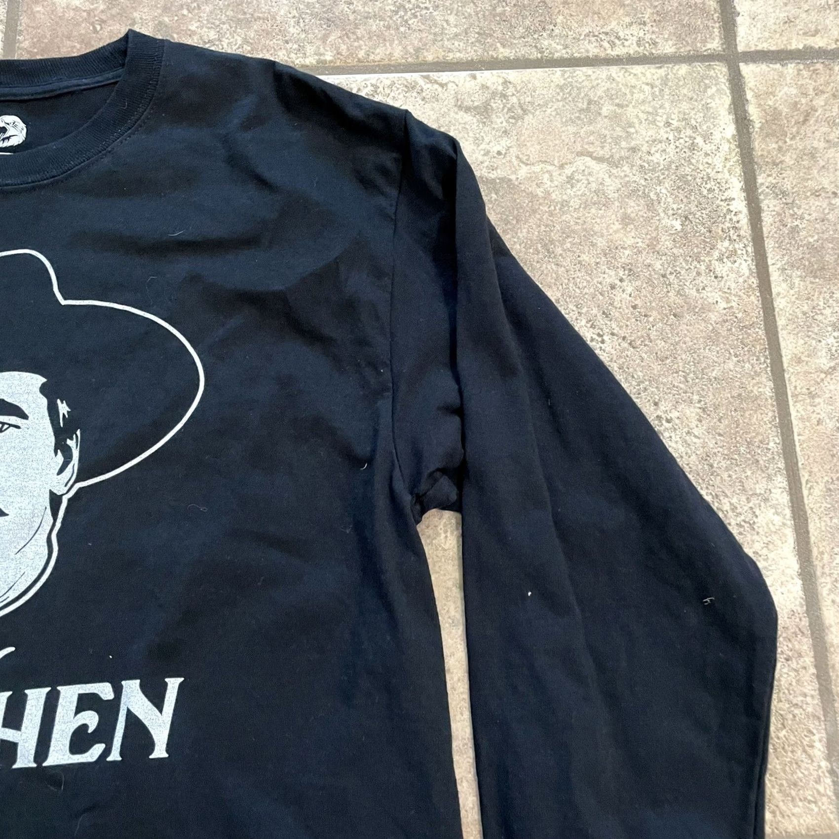 Vintage VINTAGE American AF Say When Black Long Sleeve Cotton Tee Mens Size L USA Size US L / EU 52-54 / 3 - 2 Thumbnail