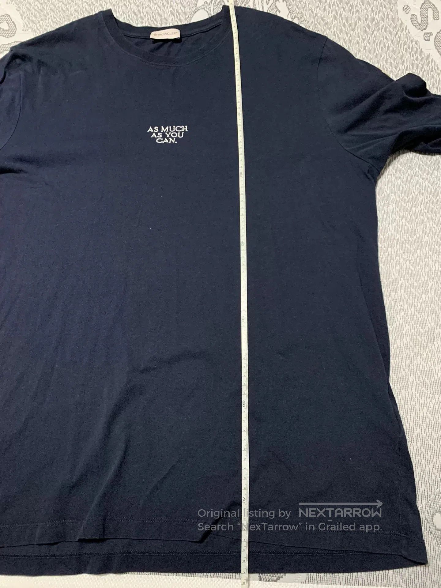 Moncler Moncler Navy Smiley Print Sleeve Sweatshirt. Size US XL / EU 56 / 4 - 8 Thumbnail