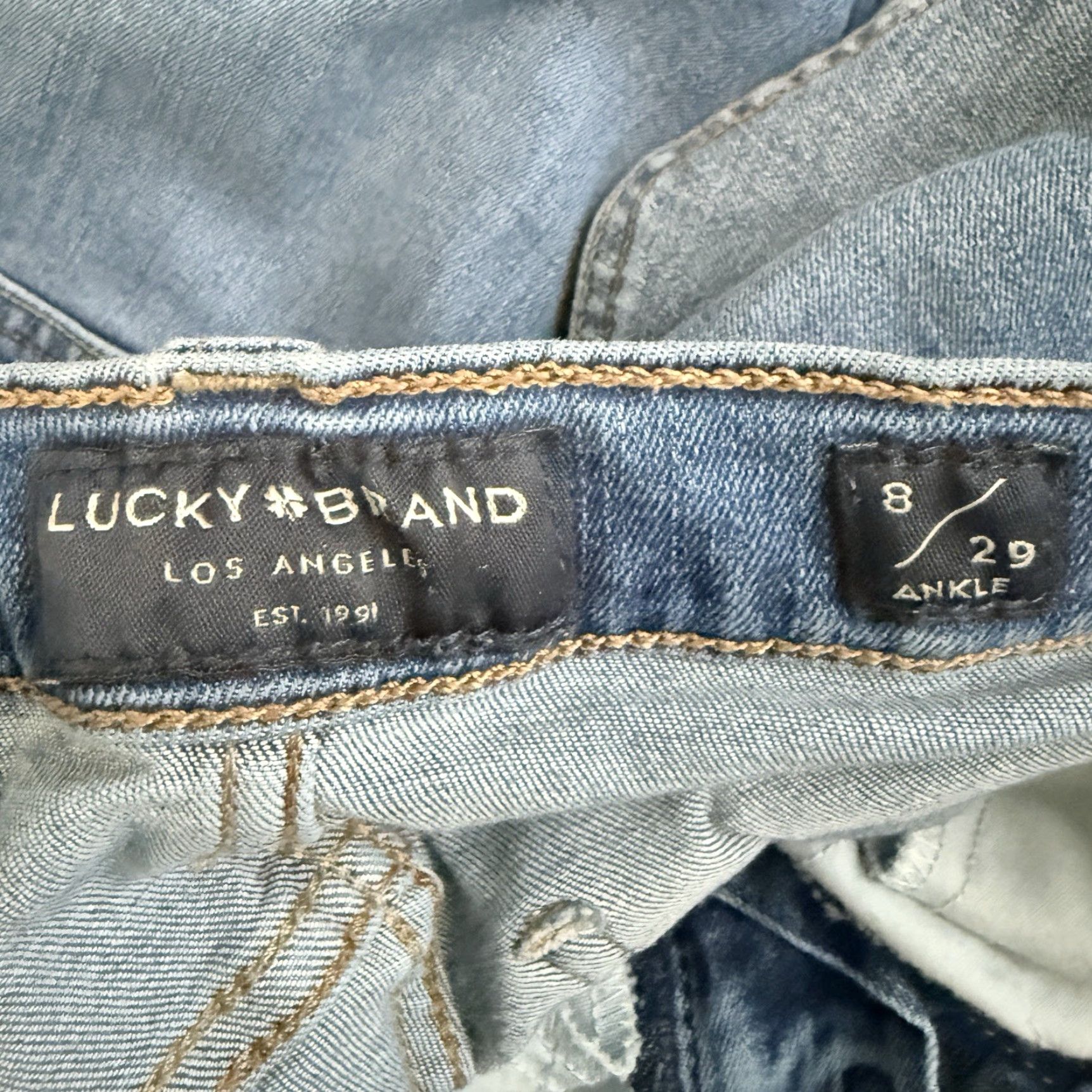 Lucky Brand Lucky Brand Jeans Blue Mid Rise Skinny Casual Womens Size 8x29 Size 30" / US 8 / IT 44 - 4 Thumbnail