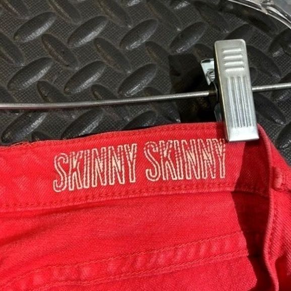 Madewell Madewell Skinny Red Mid Rise Denim Jeans Womens Size 27X32 Skinny Red Denim Women 27 32 Size 27" / US 4 / IT 40 - 3 Thumbnail
