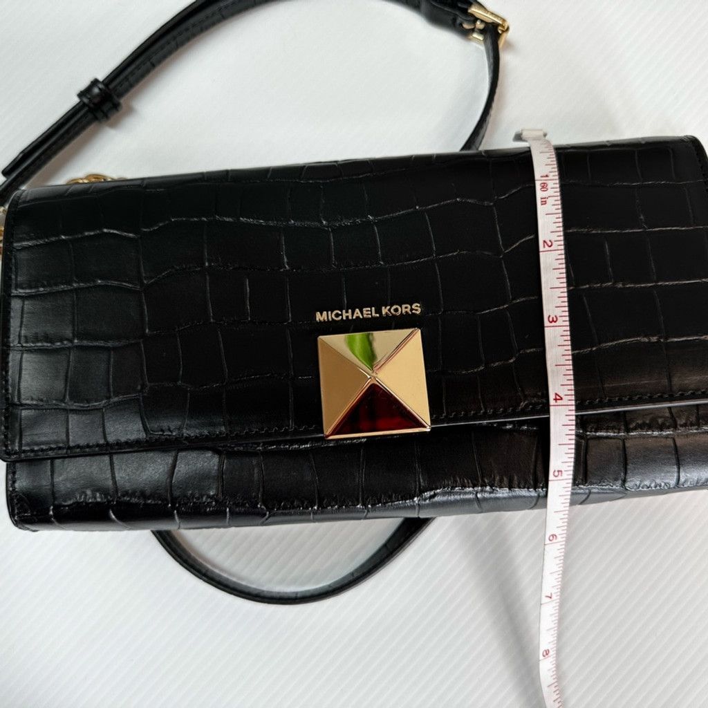Michael Kors Michael Kors BN Croco black leather clutch crossbody Size ONE SIZE - 6 Thumbnail