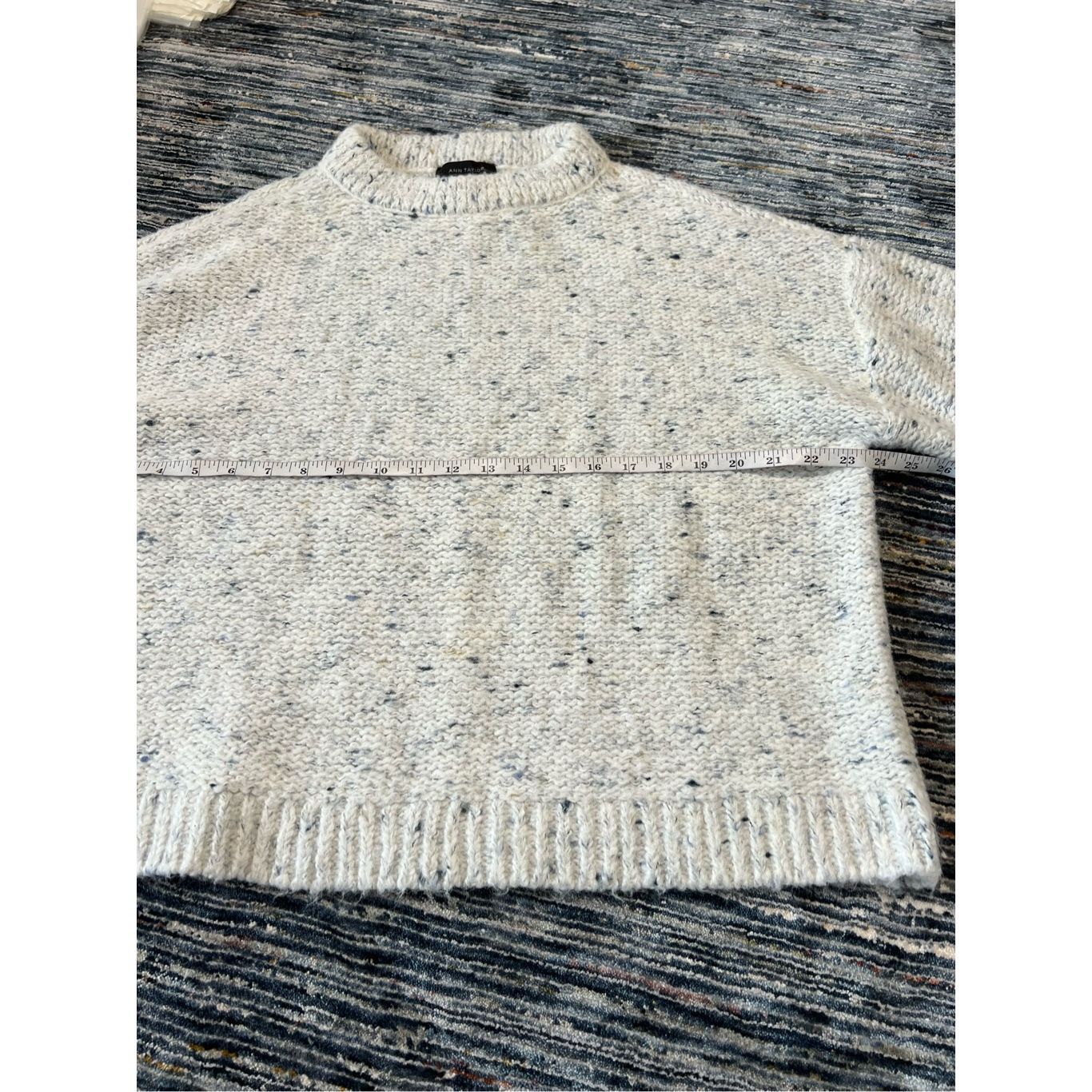 Ann Taylor Ann Taylor chunky white blue sweater Sz XL Size XL / US 12-14 / IT 48-50 - 5 Thumbnail