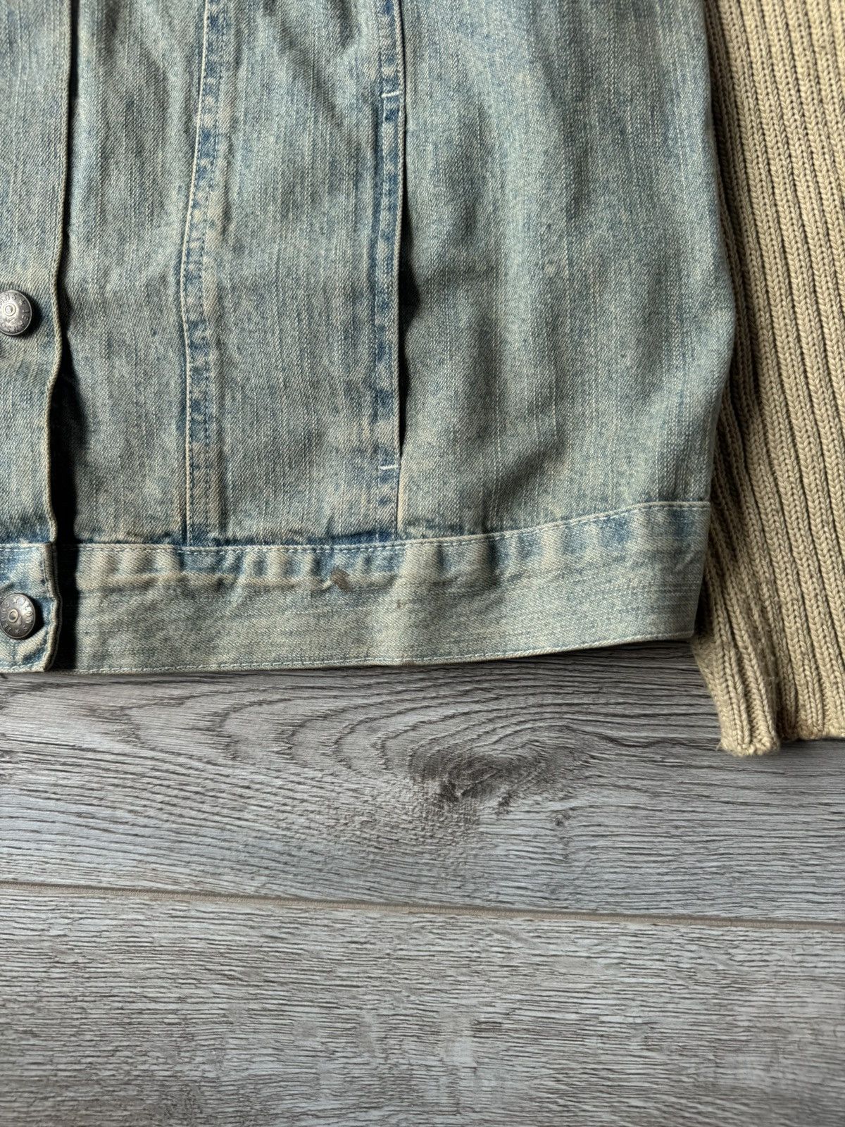 If Six Was Nine Vintage Japan Style Denim&Knit Y2k Woman's Jacket Size M / US 6-8 / IT 42-44 - 5 Thumbnail