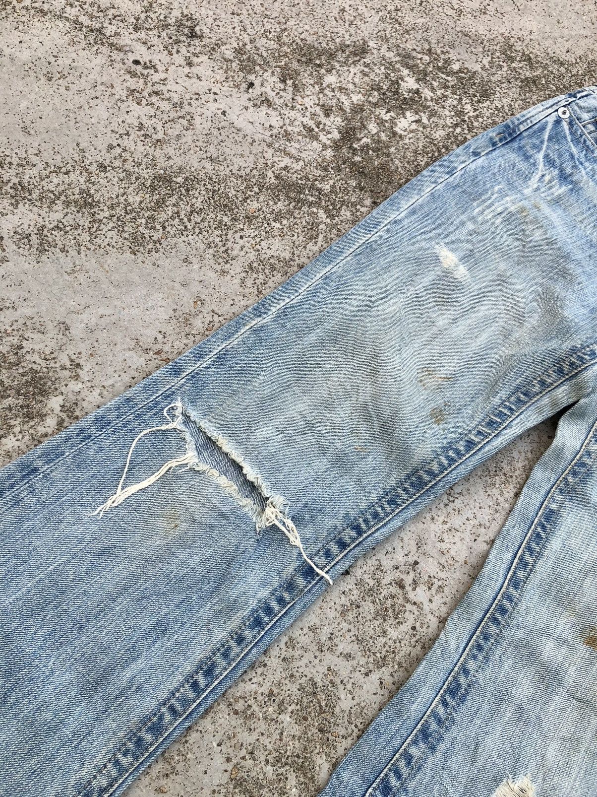 Japanese Brand FLARED⚡️⚡️ORIRIN JEANS DISTRESSED DENIM Size 28" / US 6 / IT 42 - 3 Thumbnail