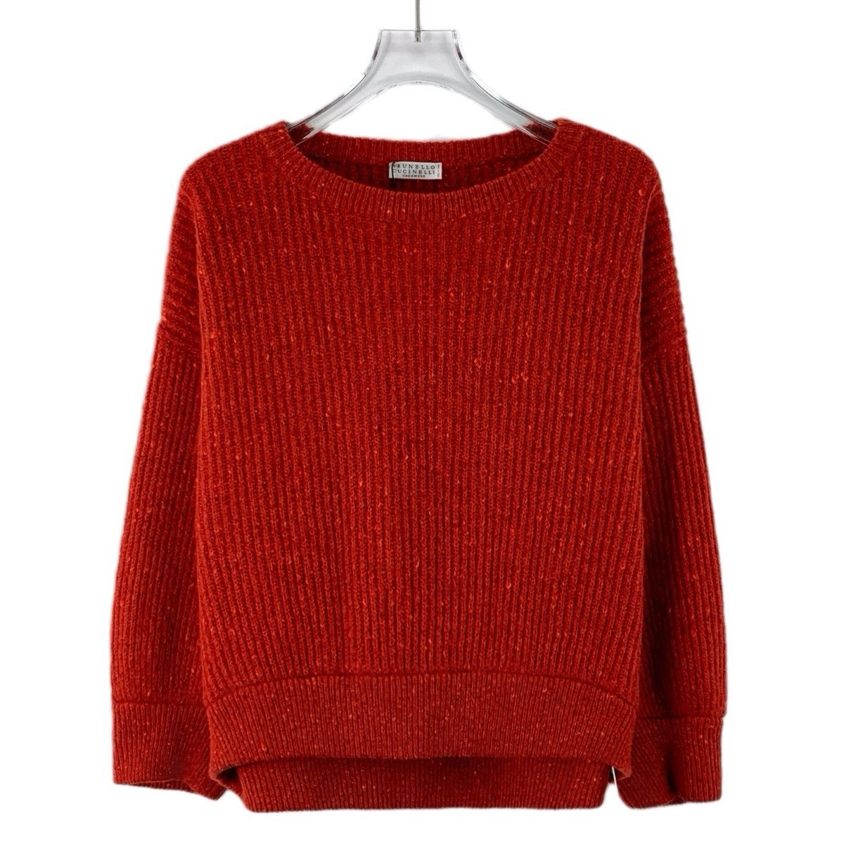 Brunello Cucinelli Brunello Cucinelli Red Wool Long Sleeve Knit Sweater K26WX Size M / US 6-8 / IT 42-44 - 1 Thumbnail