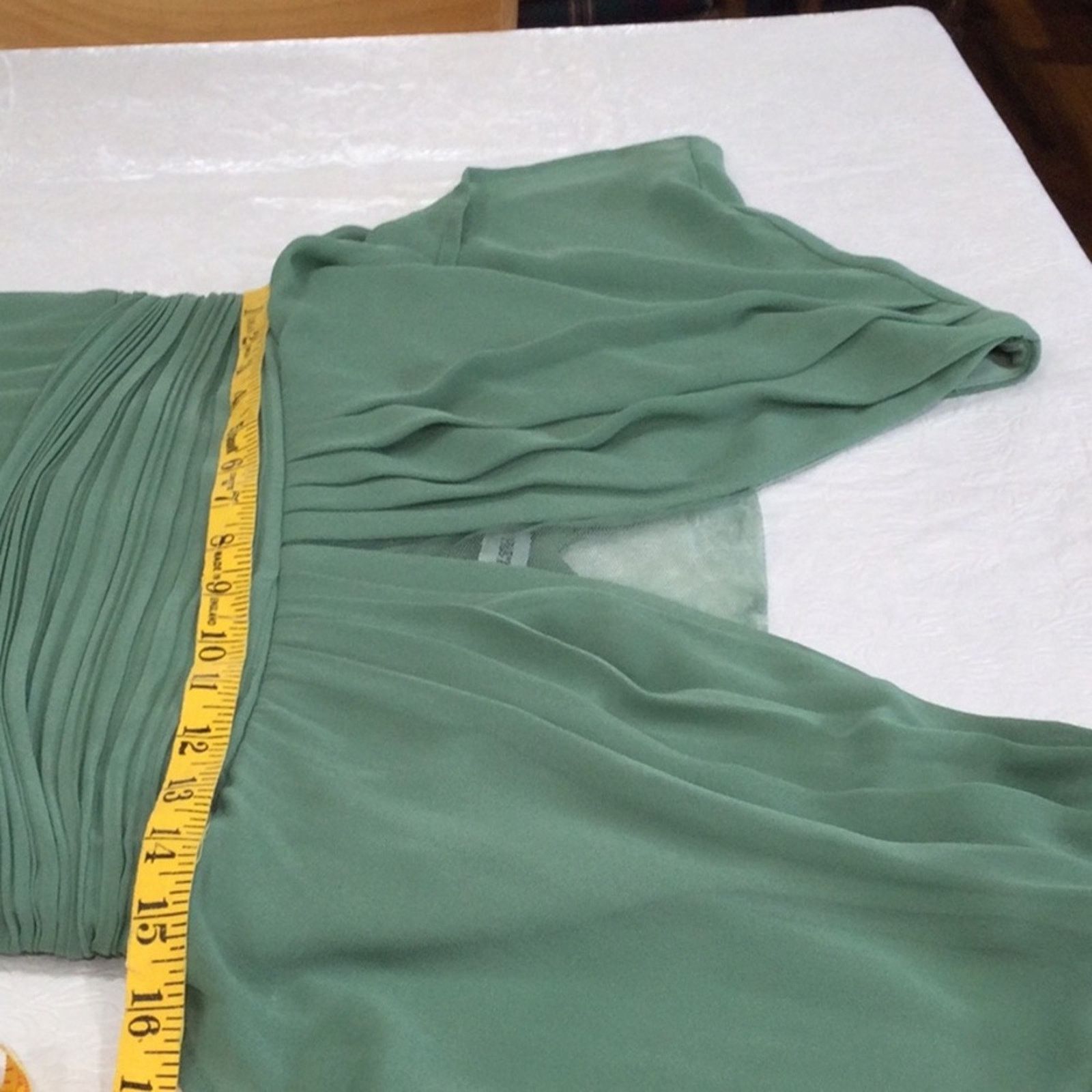 Other Ever Pretty Sage Green Lace Gauging Waist Evening Maxi Dress Size S / US 4 / IT 40 - 10 Thumbnail