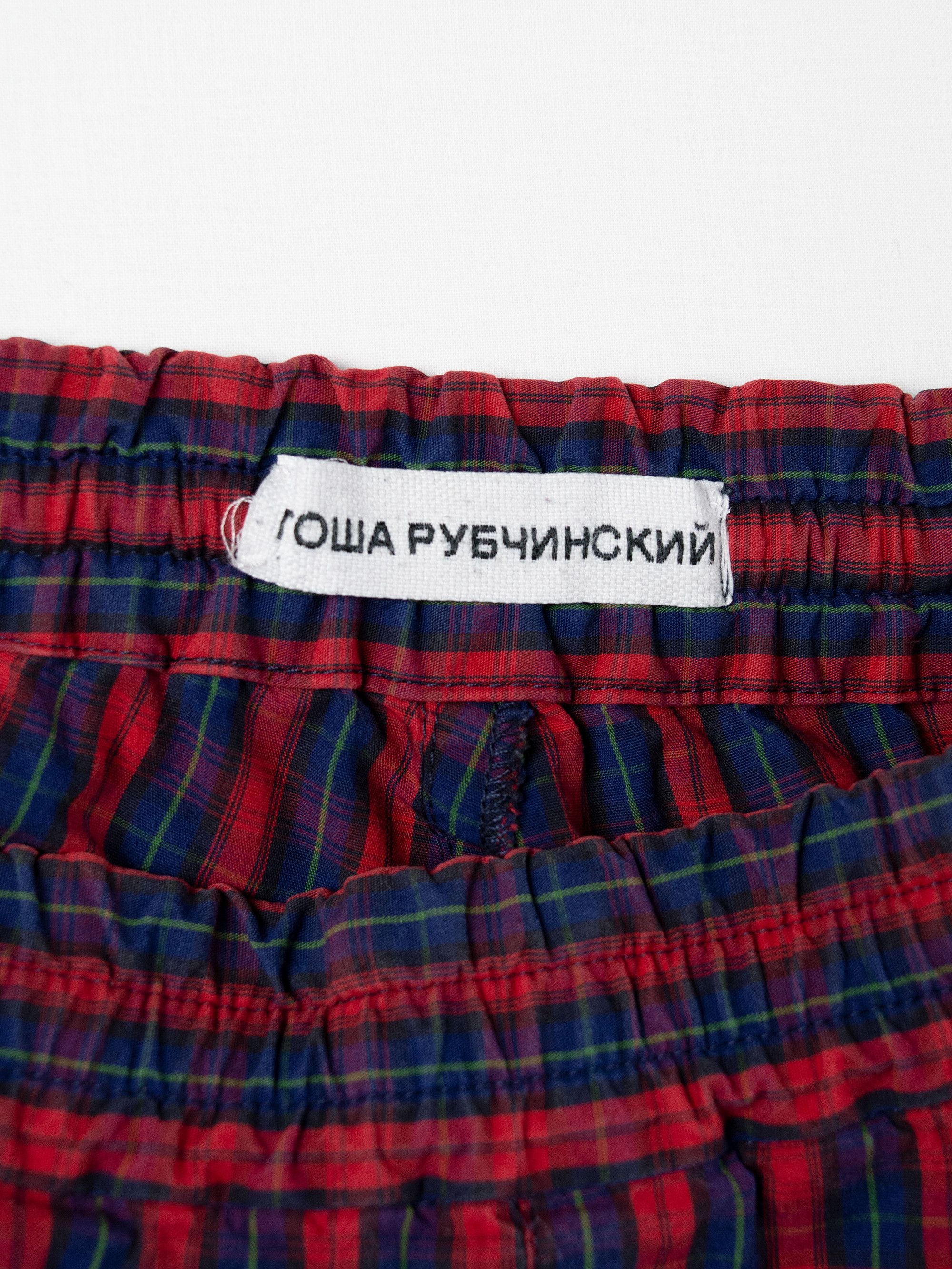 Gosha Rubchinskiy Gosha Rubchinskiy - S/S 2018 - split check shorts Size US 30 / EU 46 - 5 Thumbnail