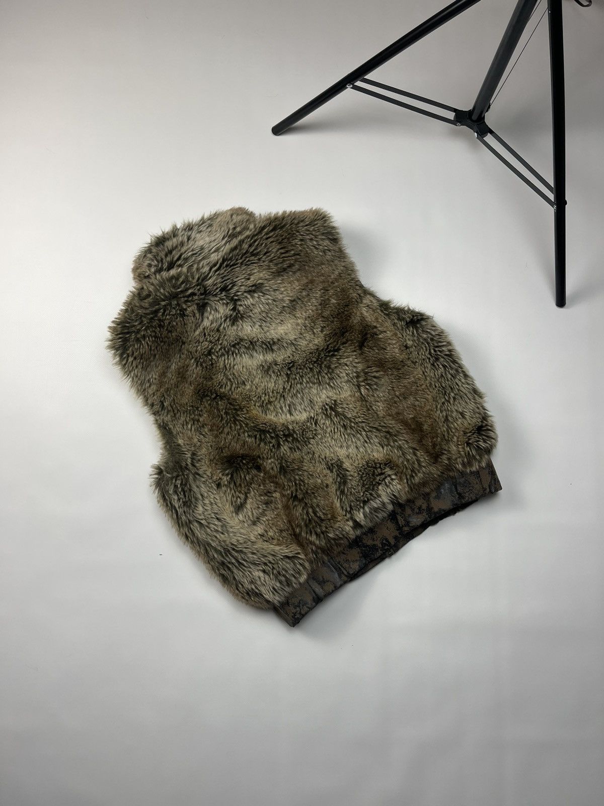 If Six Was Nine 💥Y2k Vintage Fluffy Fur Faux LGB IfSixWasNine Vest Jacket Size US L / EU 52-54 / 3 - 11 Thumbnail