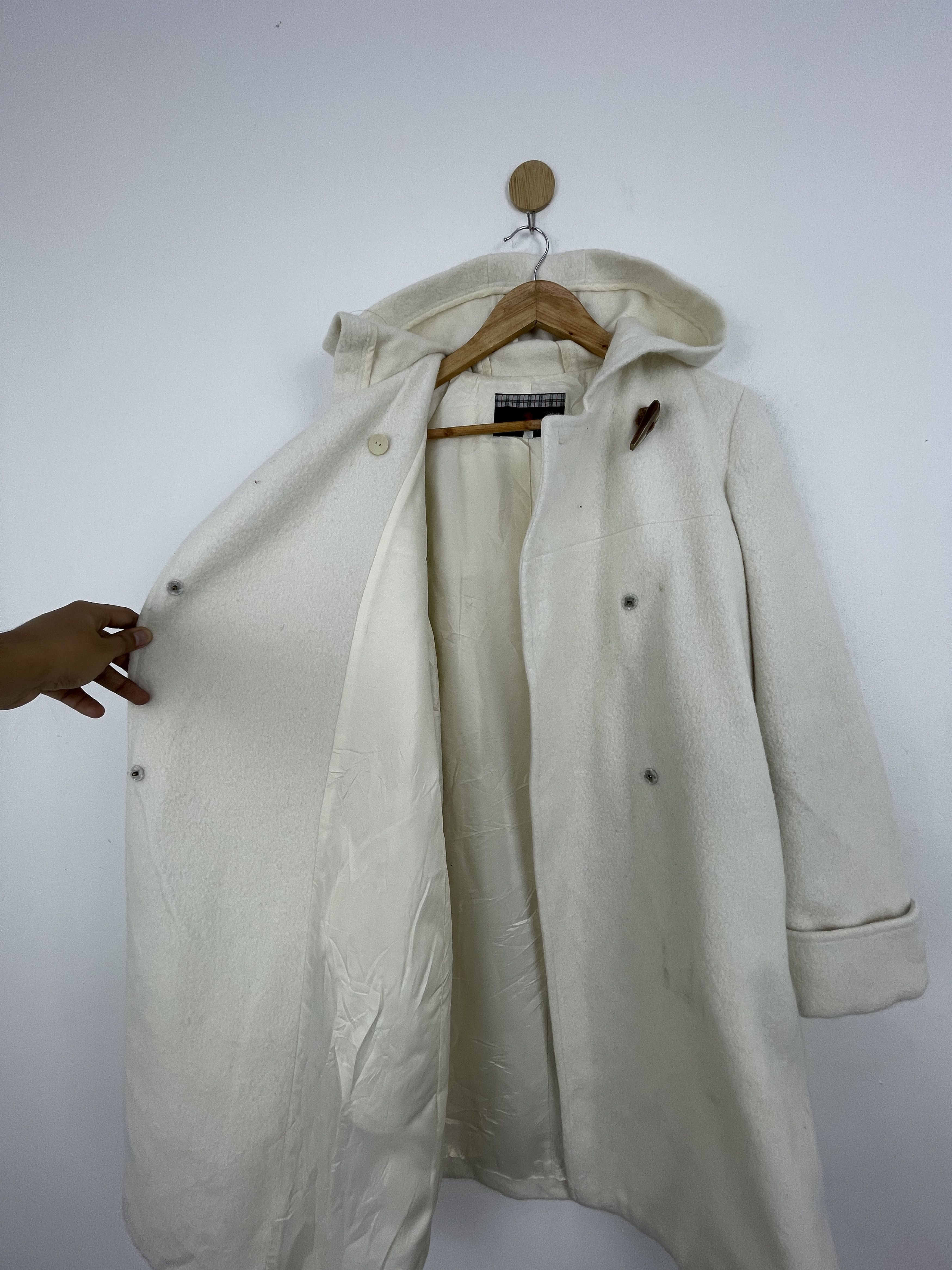 Japanese Brand Vtg Japanese Brand Wool And Alpaca Coat Hooded Jacket JA0077 Size US XXS / EU 40 - 8 Thumbnail