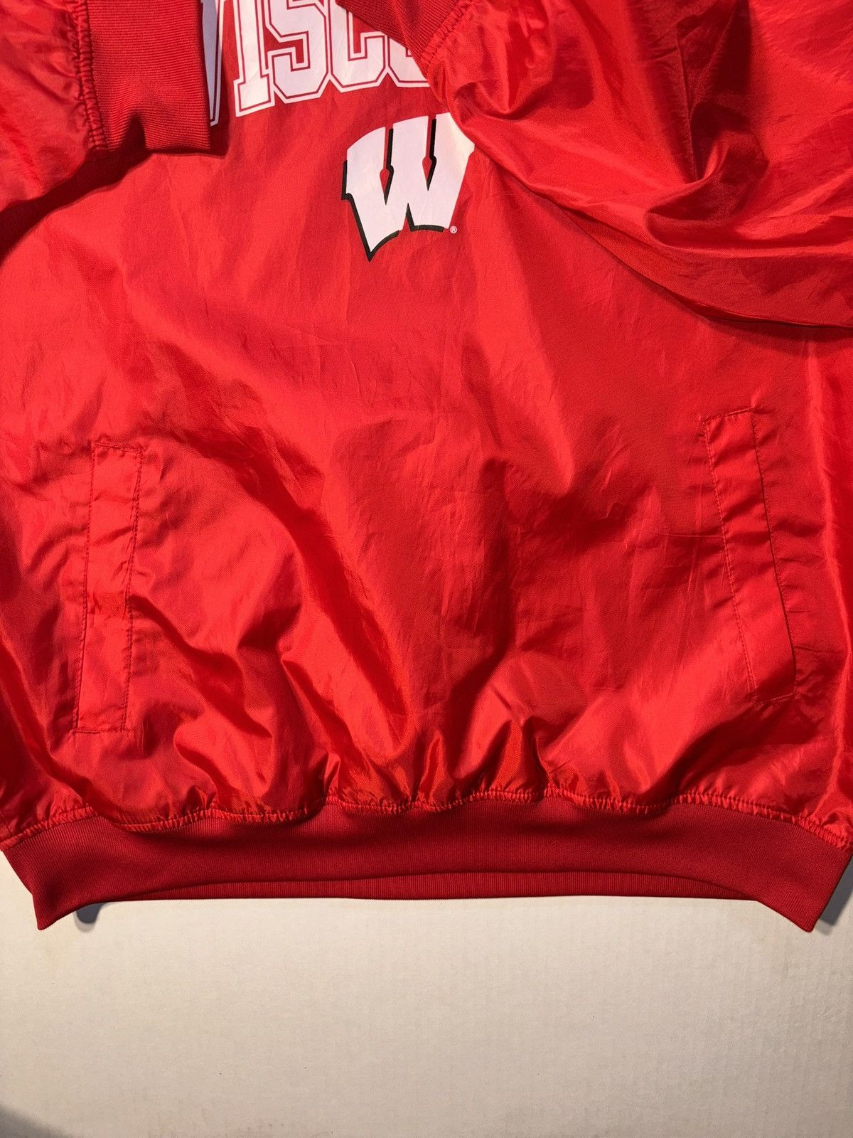NCAA Vtg Wisconsin Badgers 90’s Red Pullover Windbreaker Sz Large Size US L / EU 52-54 / 3 - 3 Thumbnail