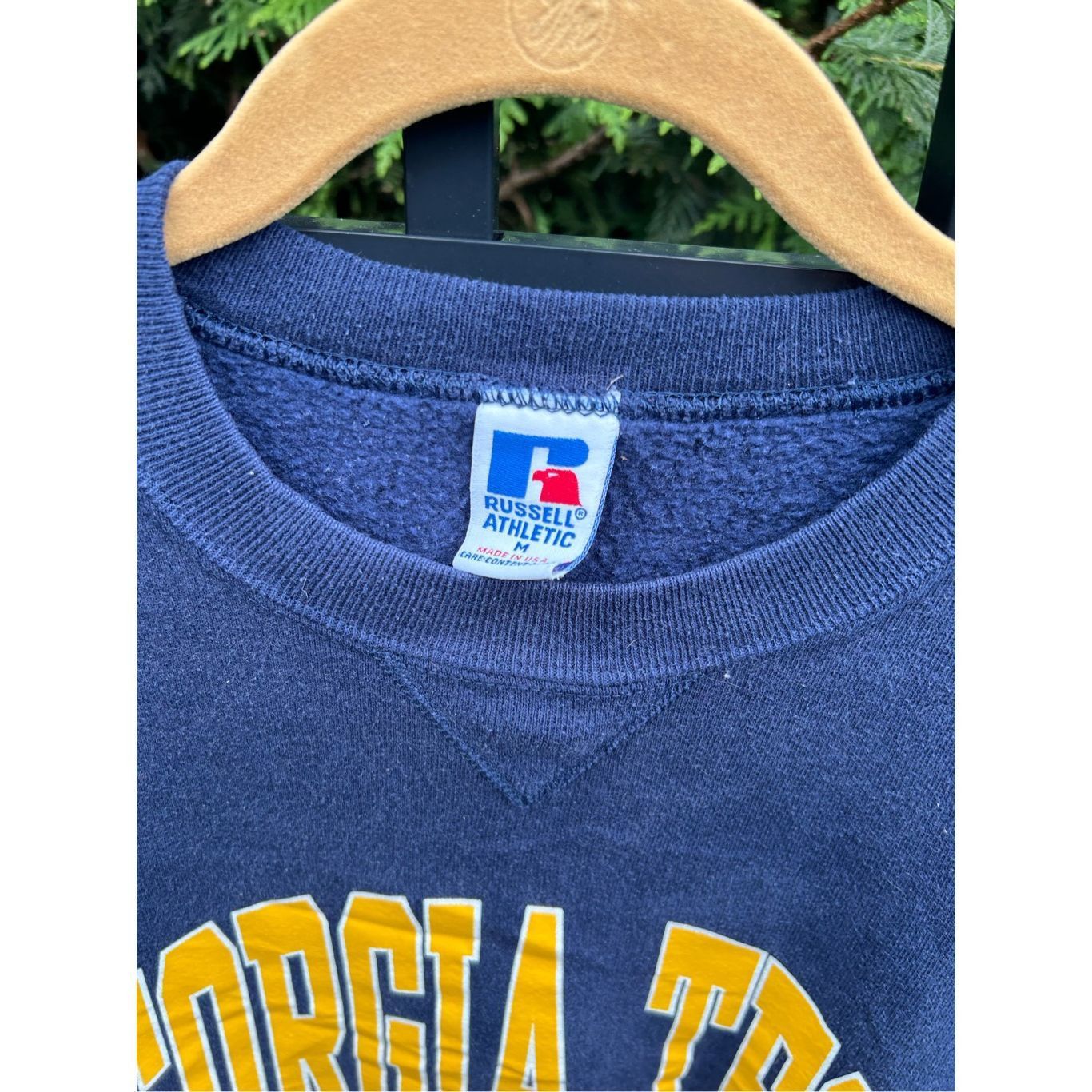 Russell Athletic 1990s Russell Athletic Georgia Tech Blue Yellow Crewneck Swe Size US M / EU 48-50 / 2 - 3 Thumbnail