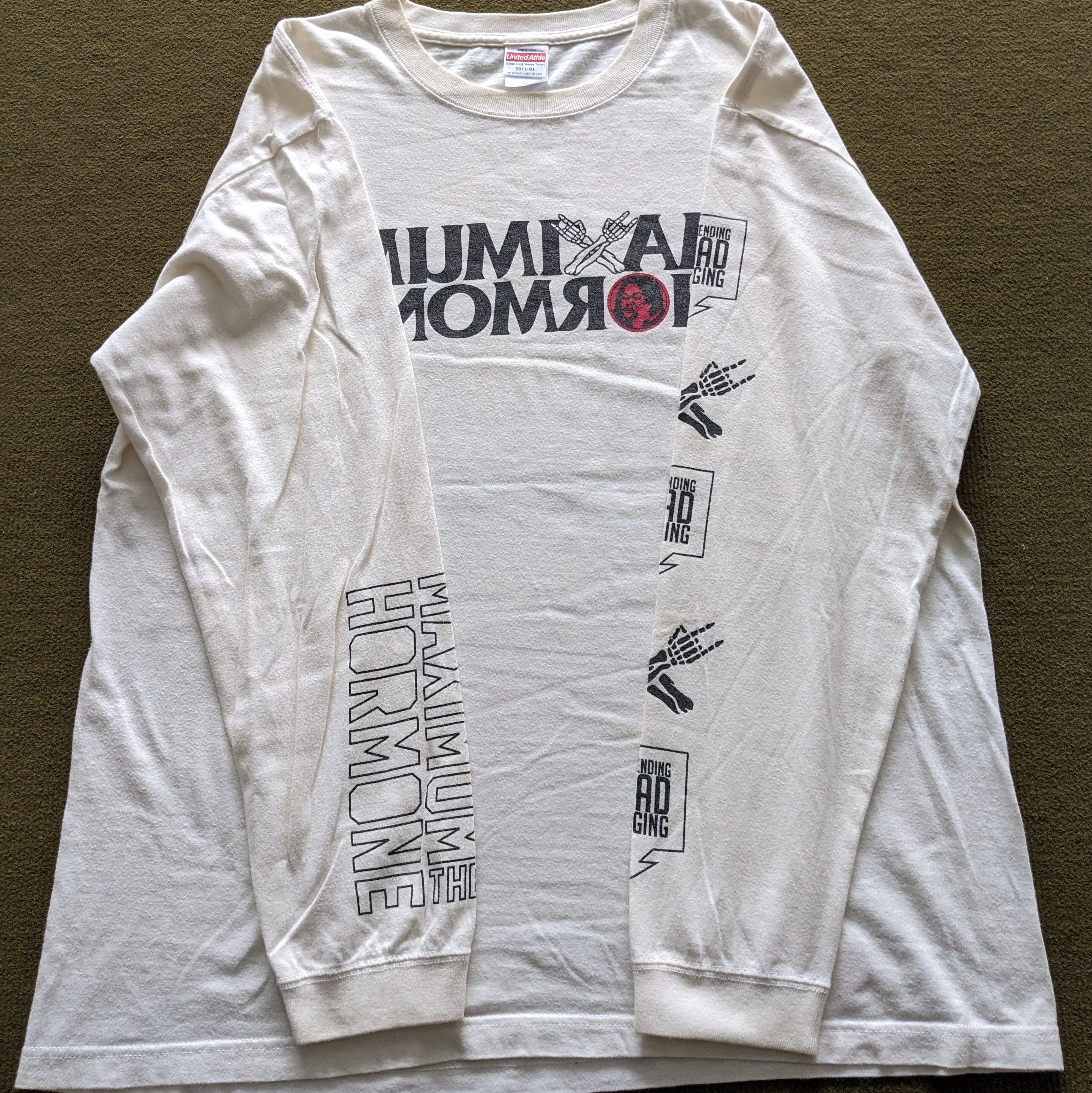 Band Tees Vintage MAXIMUM THE HORMON Japanese Brand Long T-shirt Size US XL / EU 56 / 4 - 3 Thumbnail