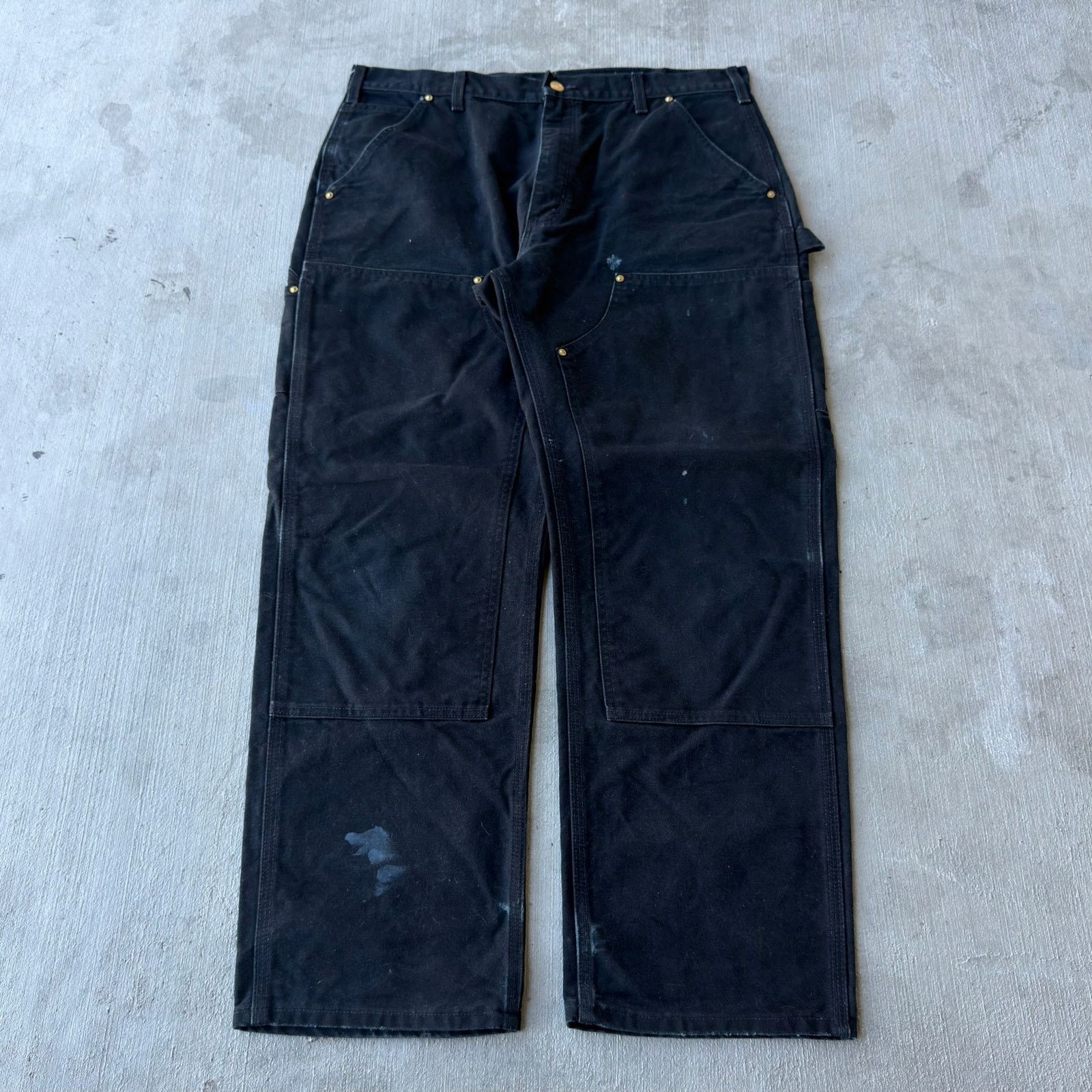Carhartt × Vintage Carhartt black double knee work wear carpenter pants Size US 34 / EU 50 - 1 Thumbnail