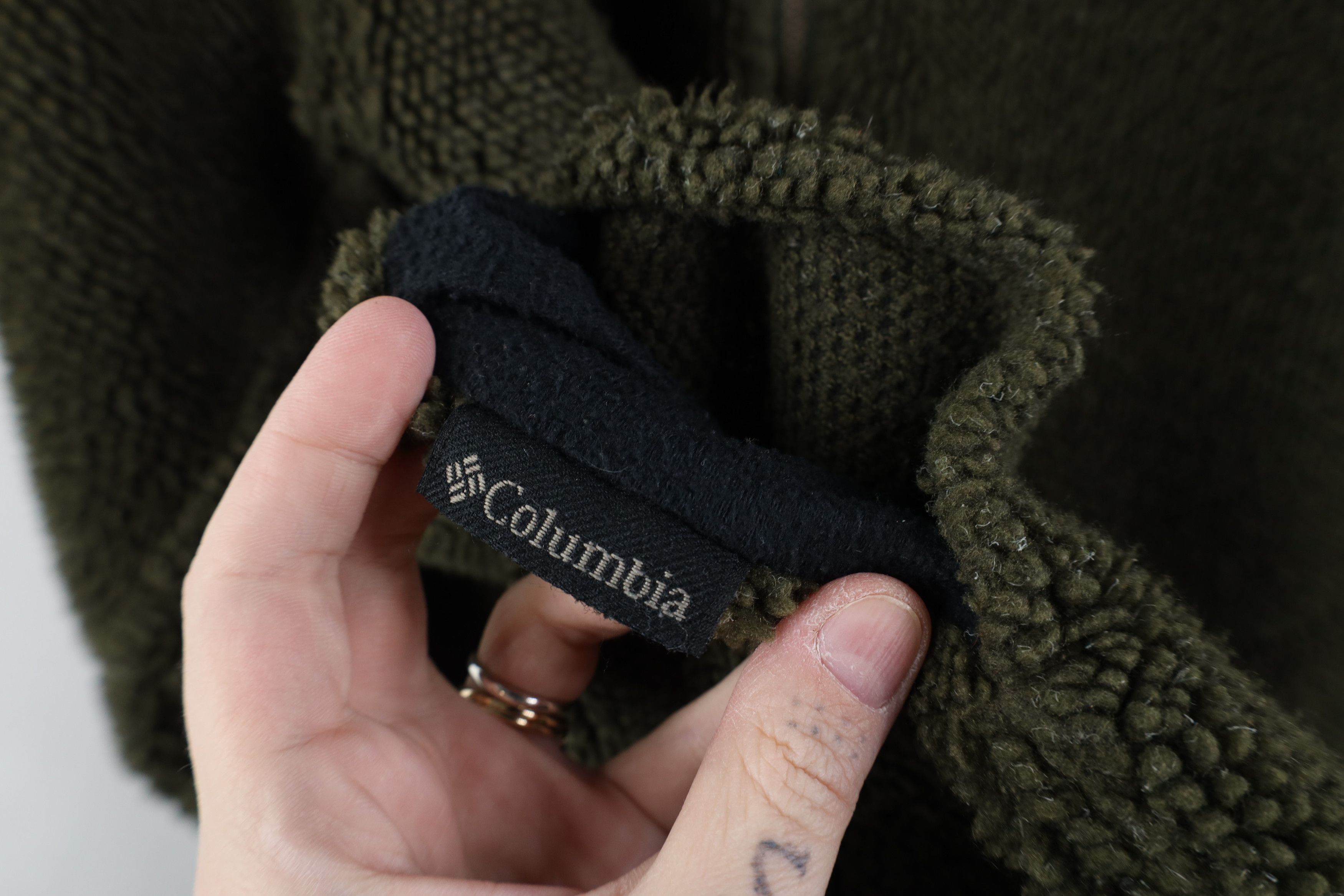 Columbia Vintage 90s Columbia Fleece Full Zip Jacket Olive Green USA Size US XL / EU 56 / 4 - 9 Thumbnail