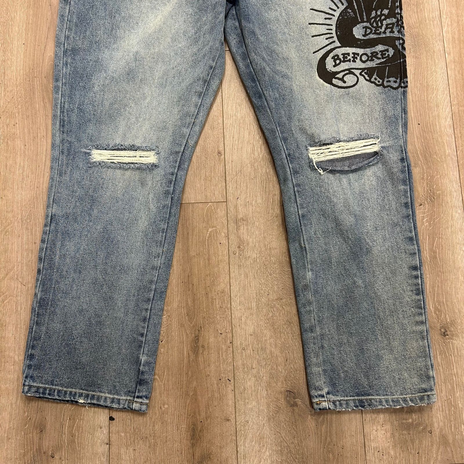Ed Hardy Ed Hardy Death Before Dishonor Denim Jeans size 40 B4 Size US 40 / EU 56 - 3 Thumbnail