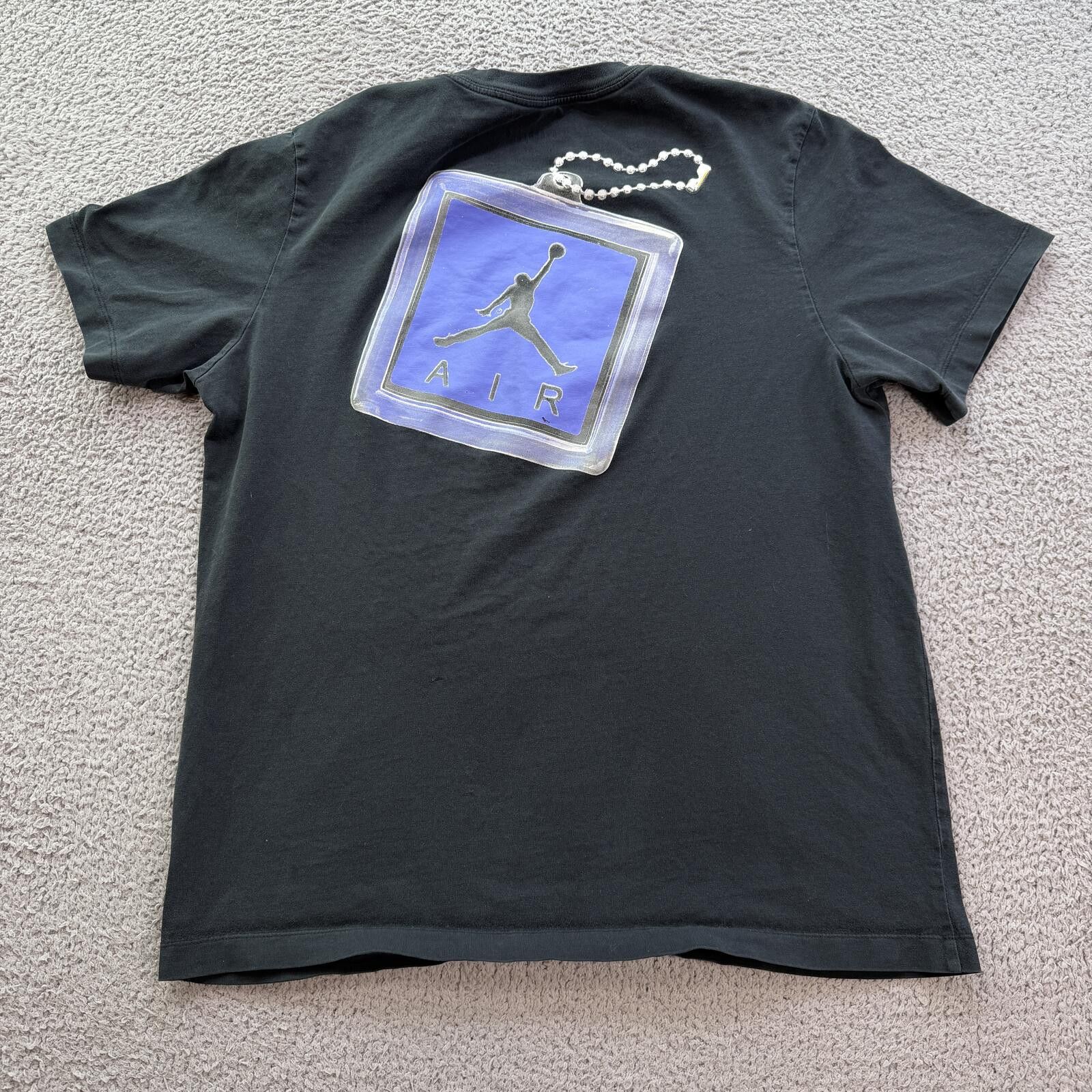 Jordan Brand Y2K Jordan Air Dog Tag Graphic T Shirt Faded Black Tee L Size US L / EU 52-54 / 3 - 1 Thumbnail