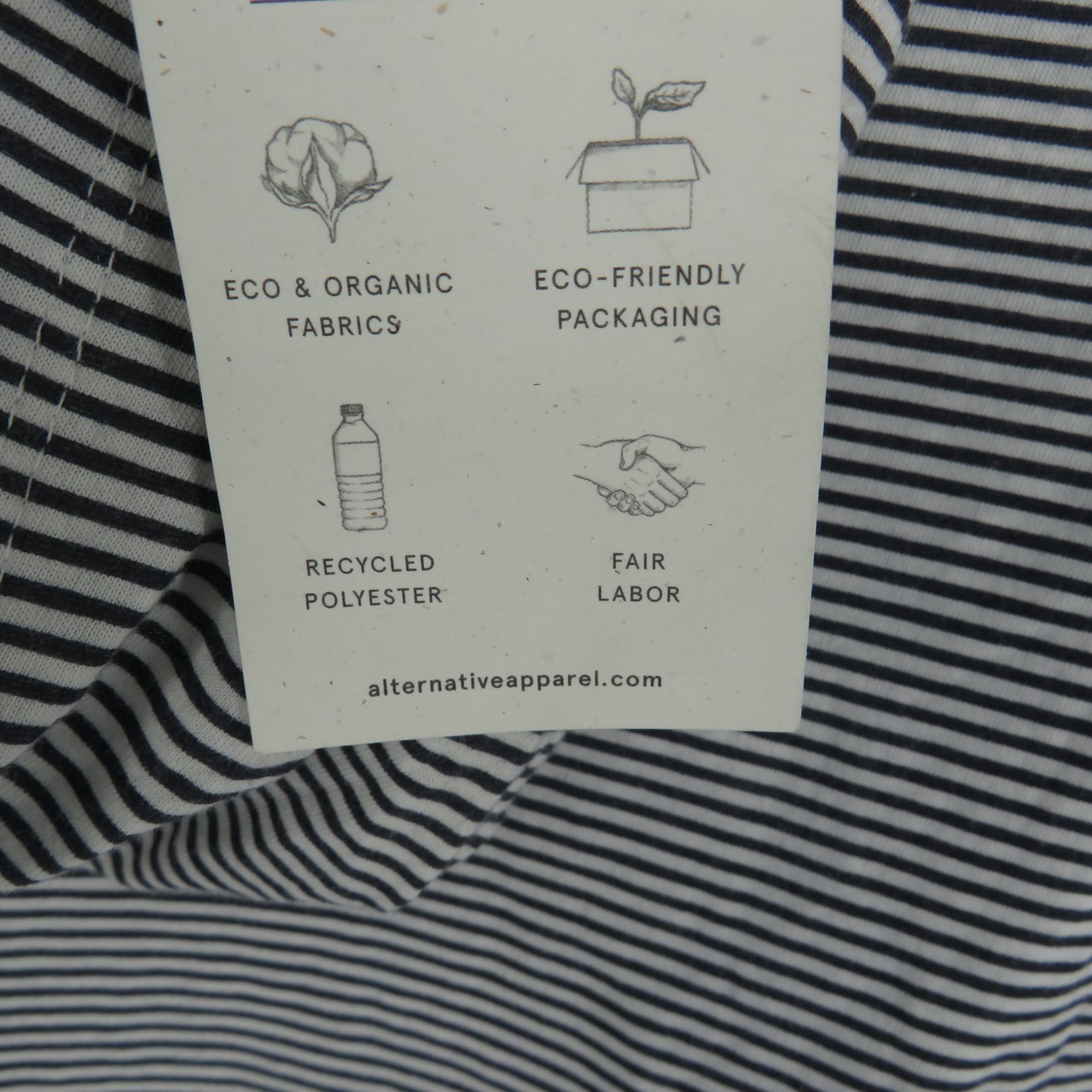 Other Alternative Apparel XS Striped Black & White Pullover Hooded Size XS / US 0-2 / IT 36-38 - 5 Thumbnail