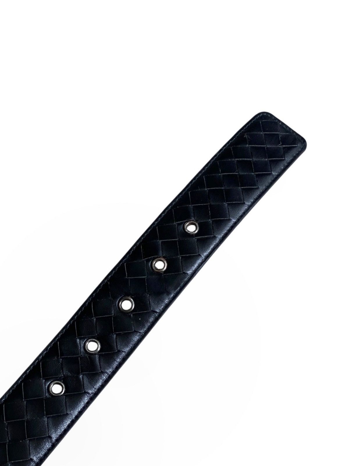 Vintage Woven intrecciato leather belt black bottega veneta Size 34 - 6 Thumbnail