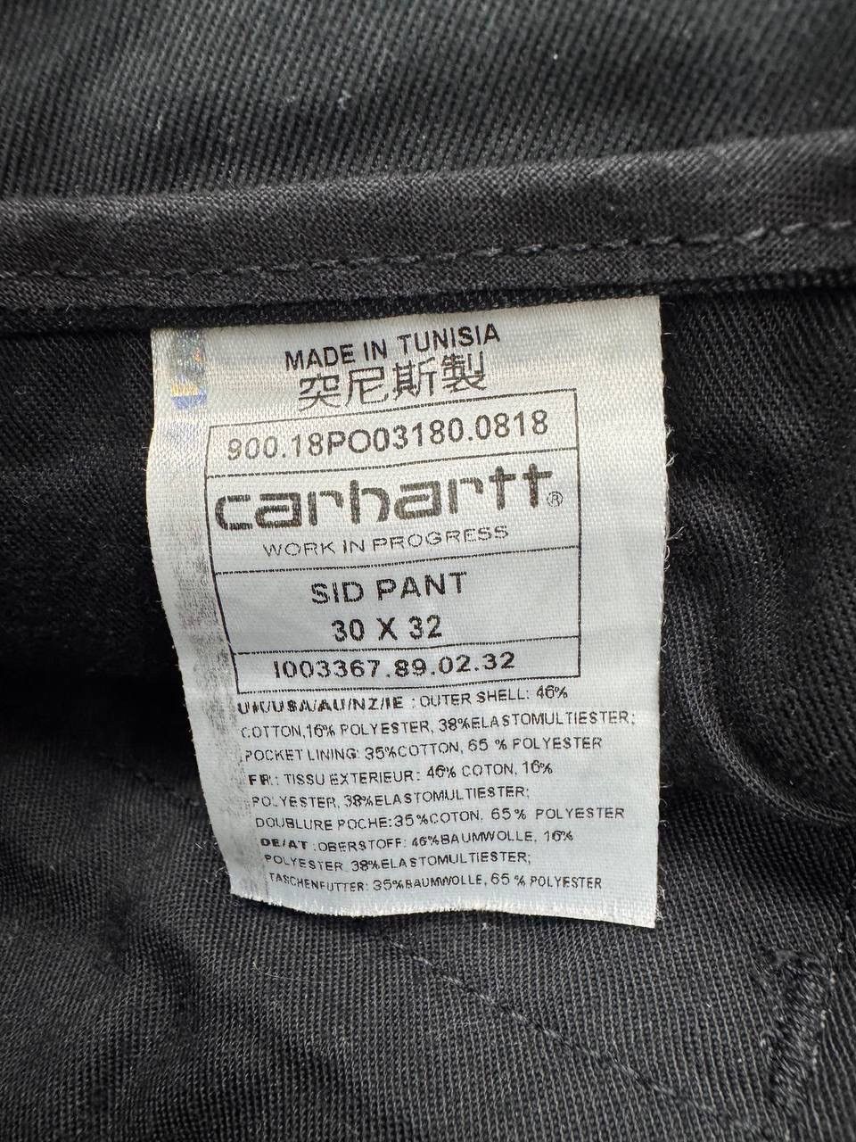 Carhartt Carhartt Men's Pants Slim Fit Black Size 30 Size US 30 / EU 46 - 9 Thumbnail