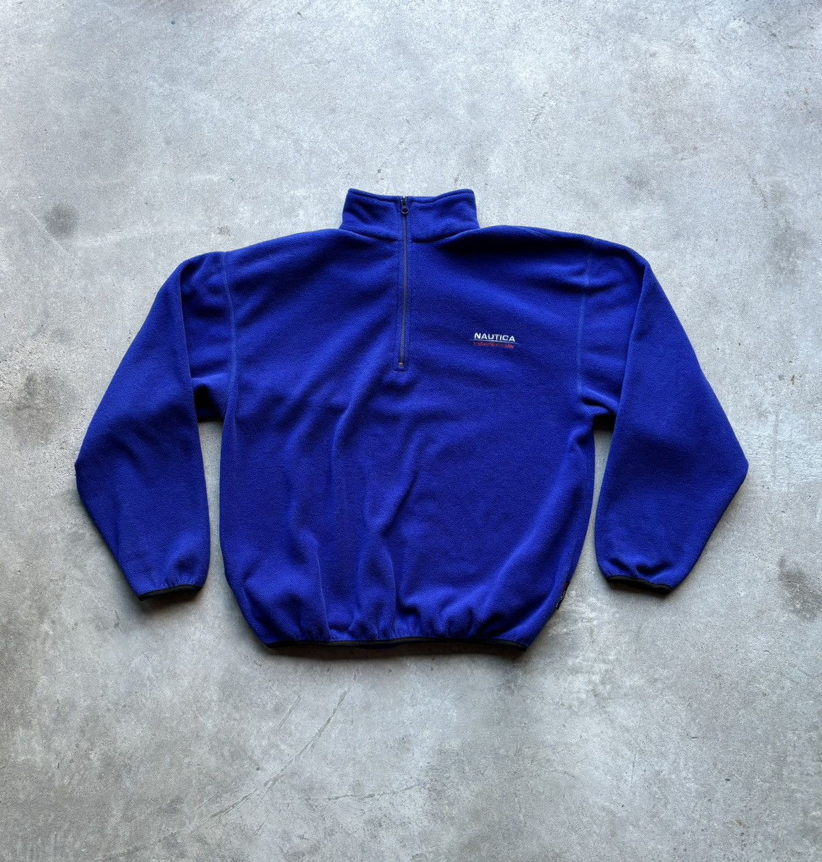 Nautica vintage 90s NAUTICA COMPETITION fleece spellout sweater Size US L / EU 52-54 / 3 - 2 Thumbnail