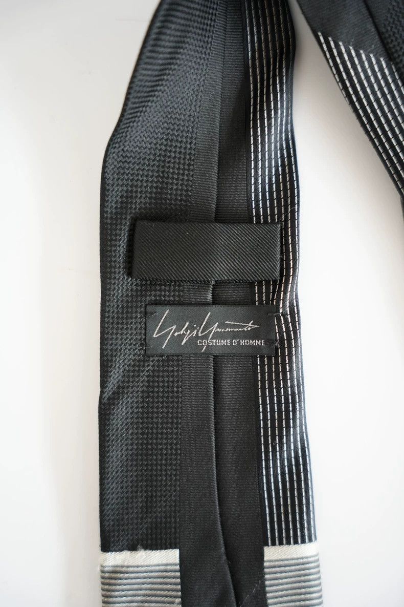 Yohji Yamamoto Yohji Yamamoto Black and white striped silk tie 2505-Nextar Size ONE SIZE - 2 Thumbnail