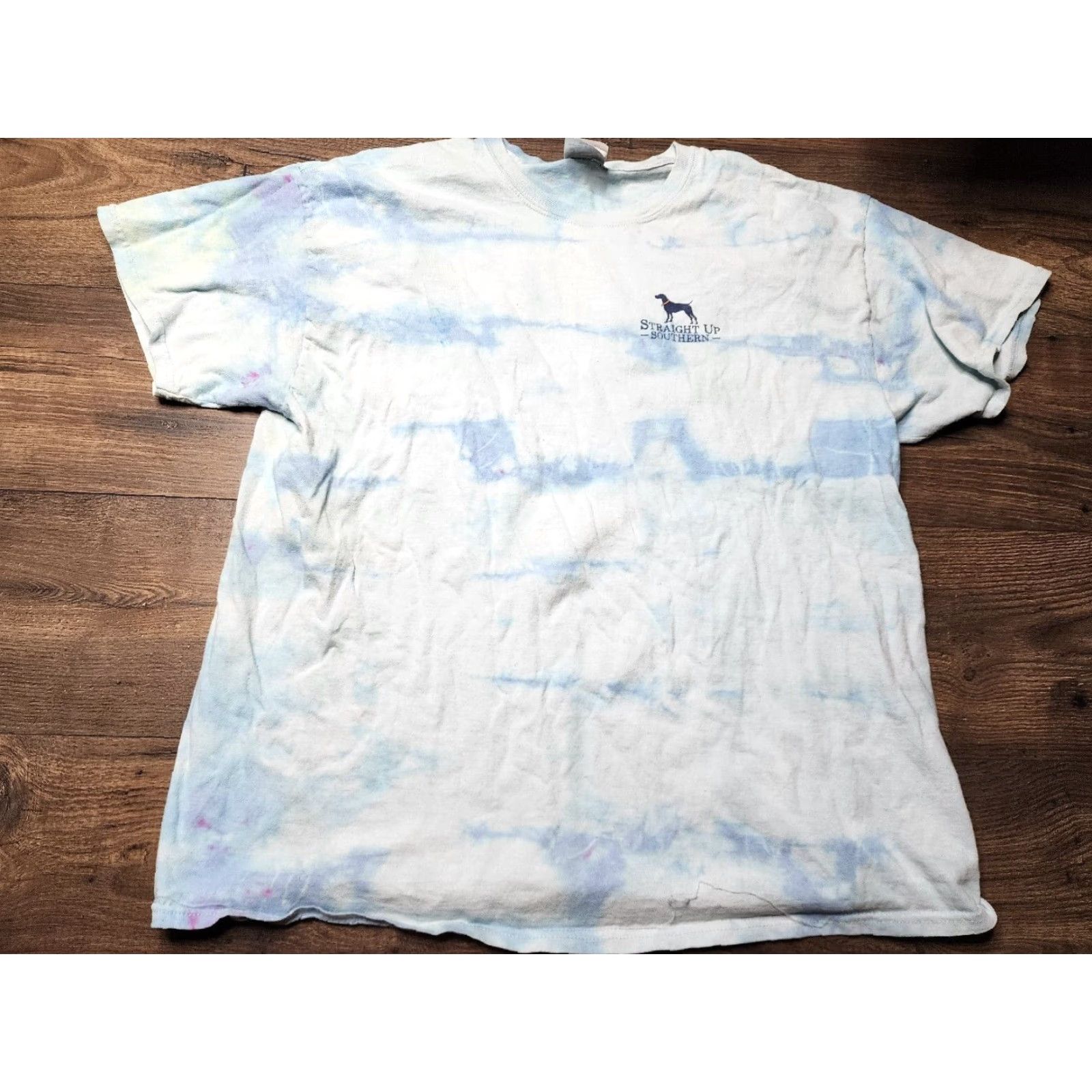 Doublet VINTAGE Straight Up Country Men's XL T-Shirt Crew Neck Short Sleeve Cotton Blue Made in USA 90s American Logo Easy Care Size US XL / EU 56 / 4 - 4 Thumbnail