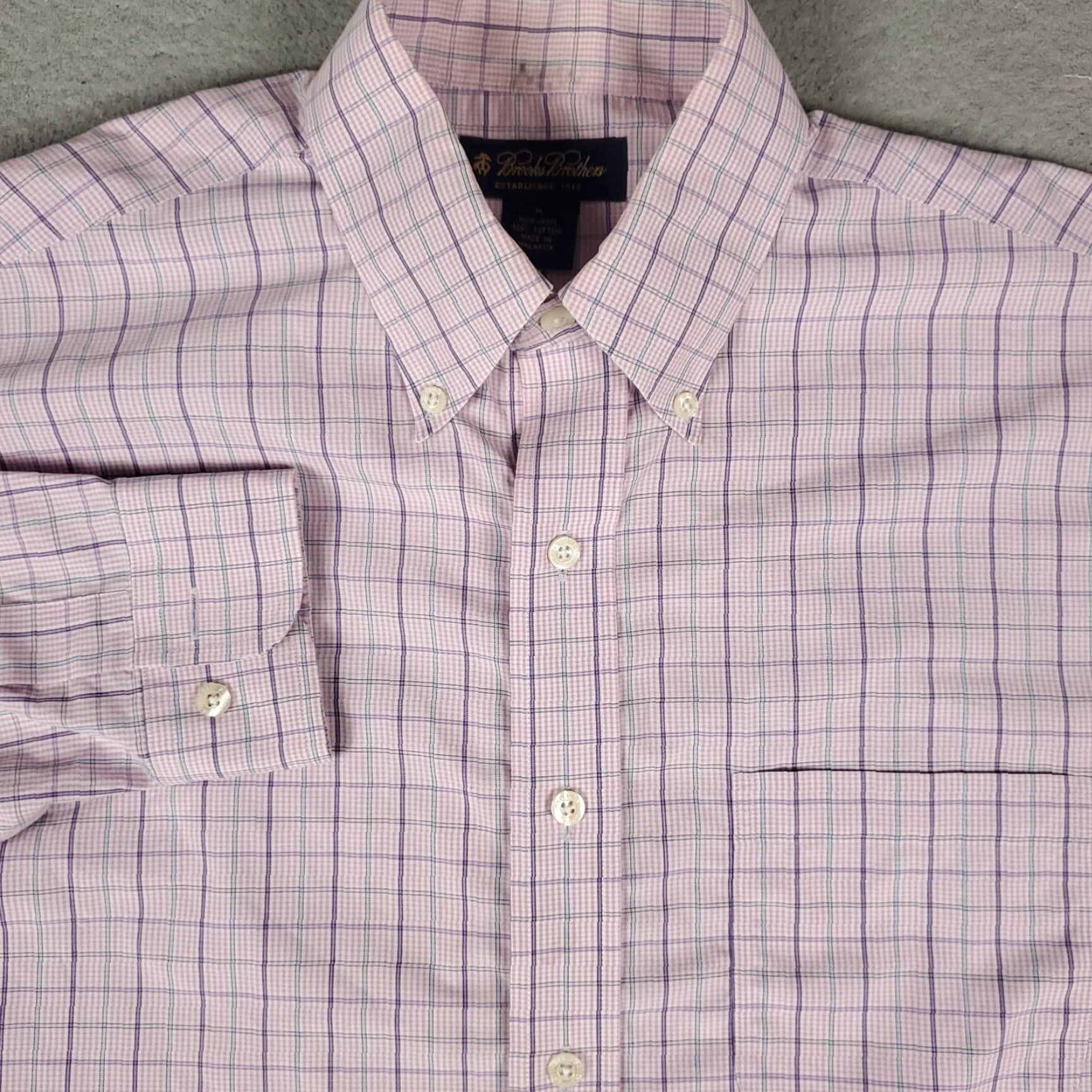 Brooks Brothers Brooks Brothers Shirt Mens Medium Pink Plaid Button-Up Long Sleeve Casual Formal Workwear Size US M / EU 48-50 / 2 - 2 Thumbnail