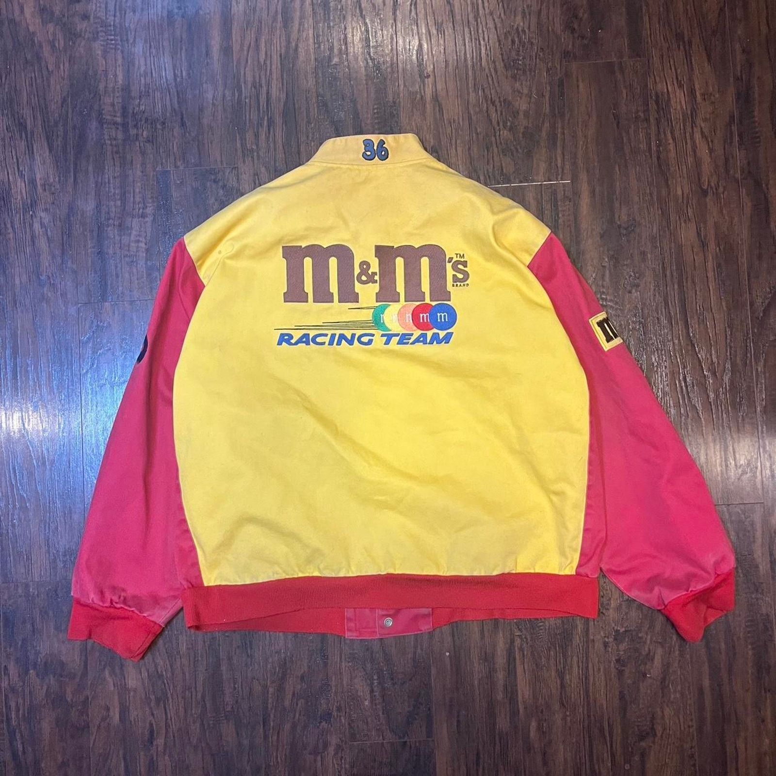 NASCAR Vintage Jeff Hamilton M&M Ernie Irvan Nascar Racing Jacket Size US XXL / EU 58 / 5 - 3 Thumbnail