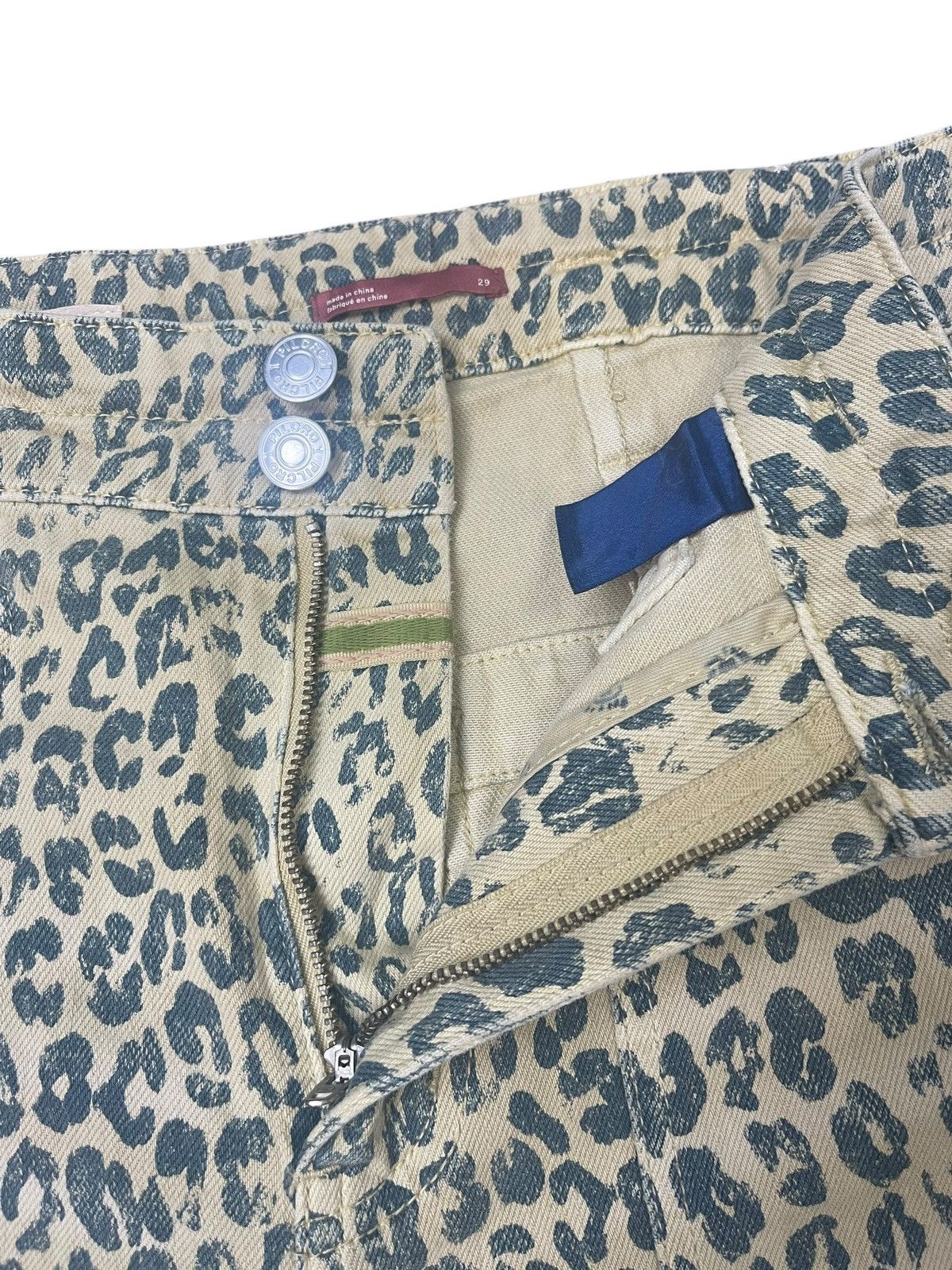 Japanese Brand Vintage Pilcro Jeans Leopard Pattern Fullprint Double Knee Size US 33 - 6 Thumbnail