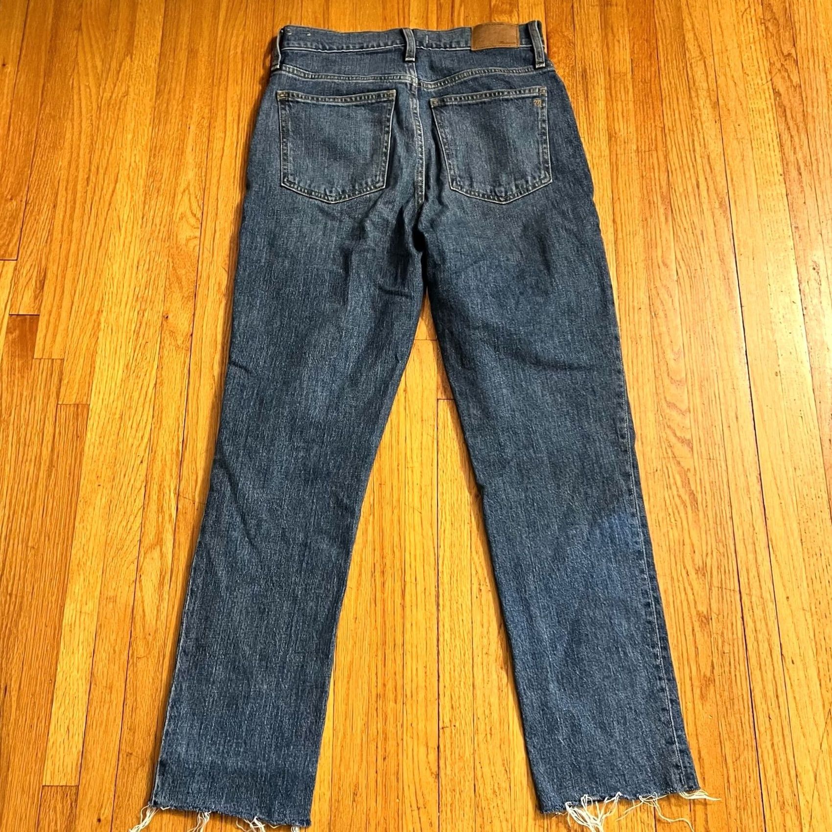 Madewell Madewell Jeans Womens 27 Perfect Vintage Blue Denim High Rise Raw Hem Jeans Womens 27 Regular Blue 29x28 Size 27" / US 4 / IT 40 - 4 Thumbnail