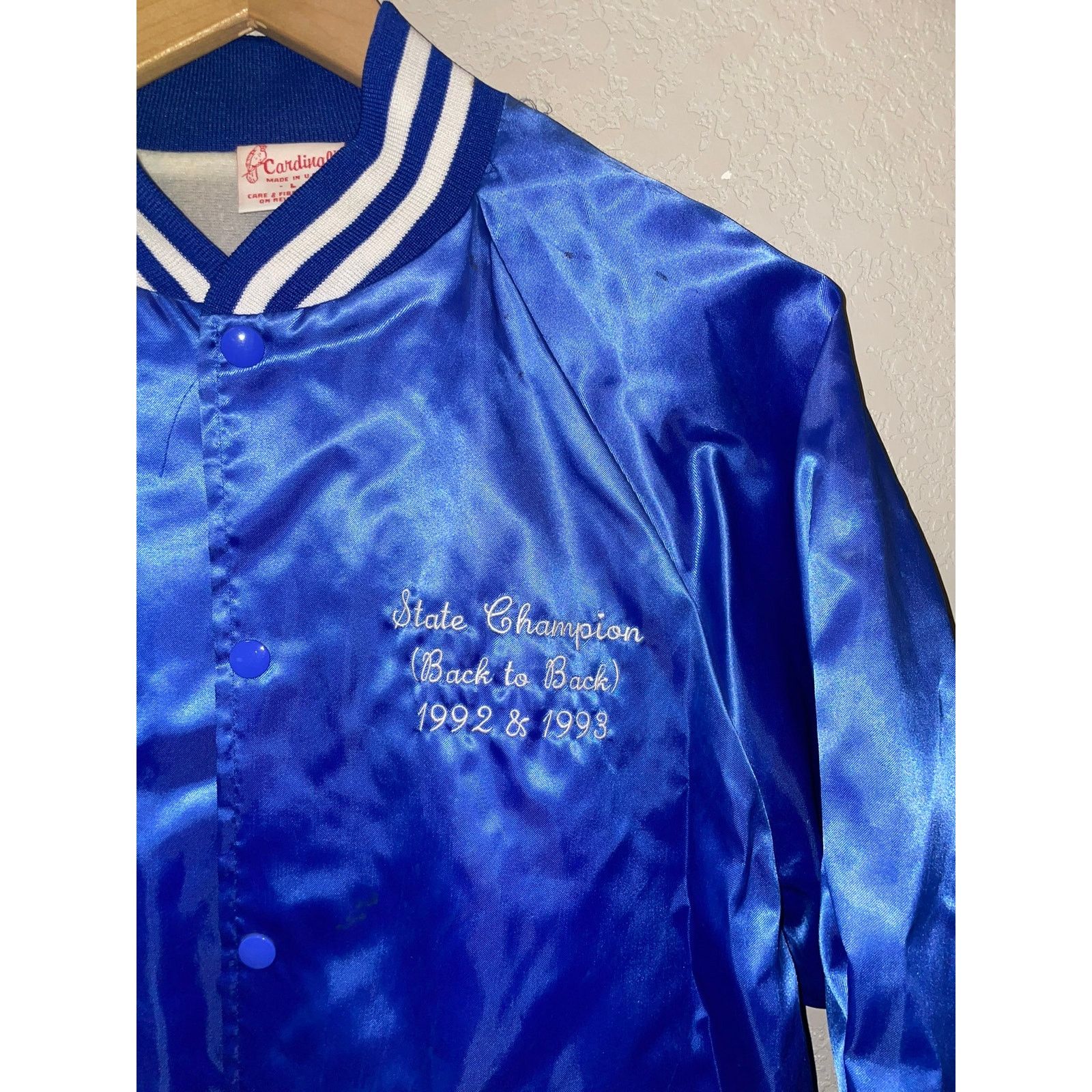 Vintage Vintage New Mexico Bomber Jacket Champions ASA 90s 80s Large Size US L / EU 52-54 / 3 - 3 Thumbnail