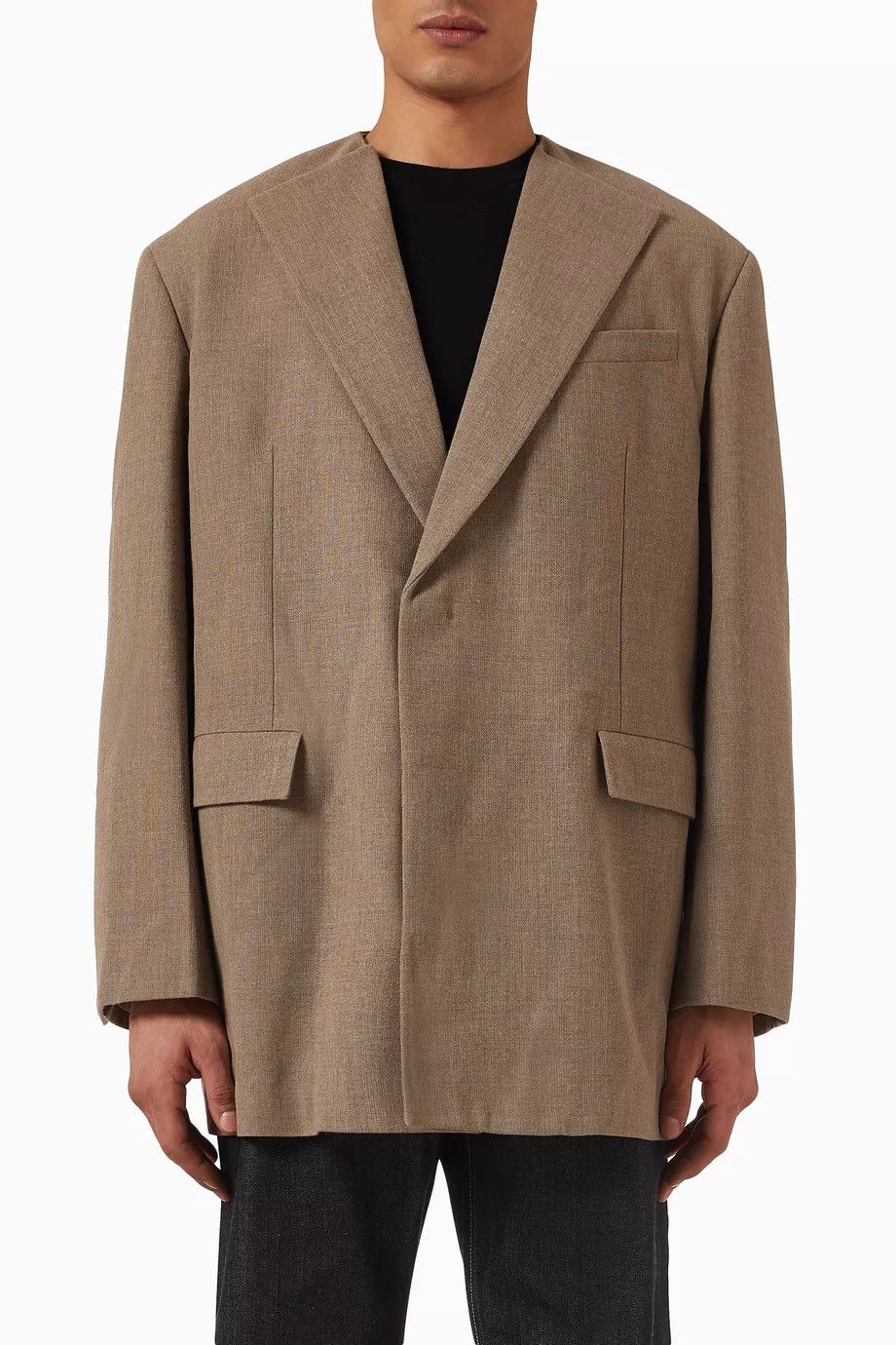 Jil Sander o1mt1gz0625 Oversize Blazer in Brown Size US XL / EU 56 / 4 - 1 Thumbnail