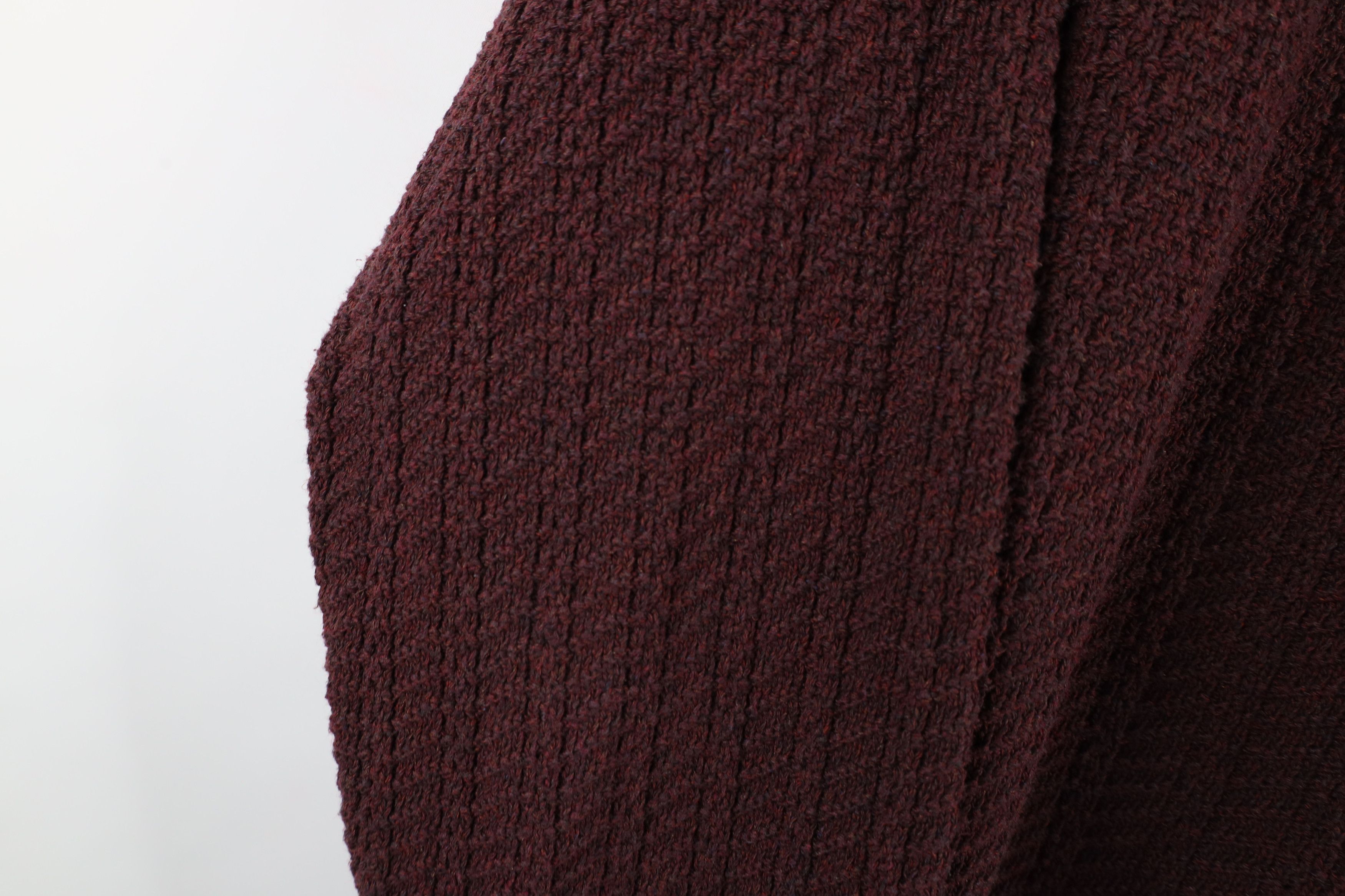 Vintage Vintage 90s Streetwear Hand Framed Chunky Knit Sweater Red Size US XXL / EU 58 / 5 - 4 Thumbnail