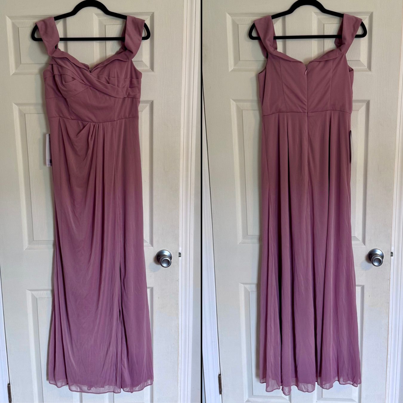 purple mauve bridesmaid dresses Mauve Purple Bridesmaid Dresses Ruffles Sleeves – Lisposa