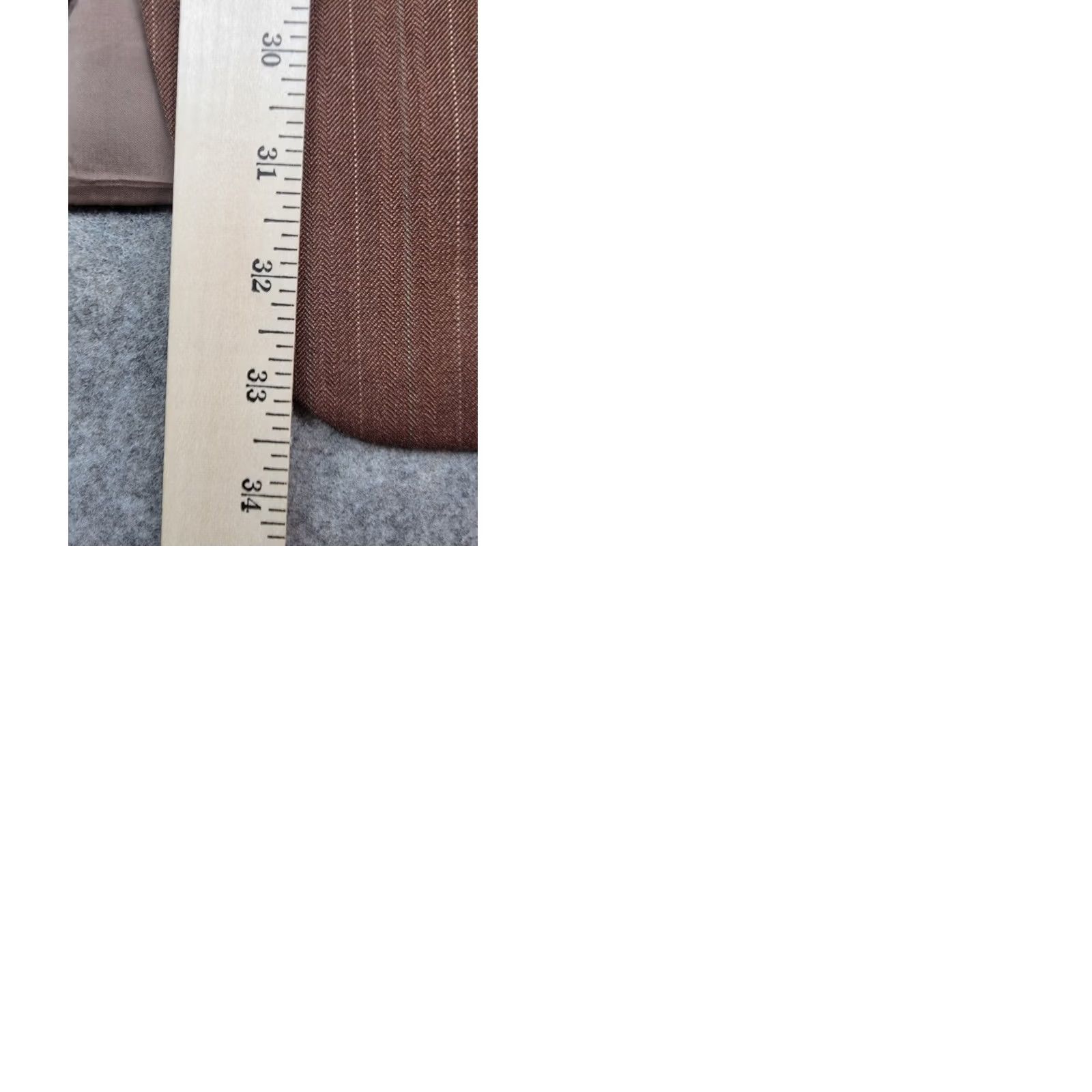 Polo Ralph Lauren Polo Ralph Lauren Suit Jacket Mens 44W Brown Striped Wool Holt Renfrew Vented Size US XXL / EU 58 / 5 - 12 Thumbnail