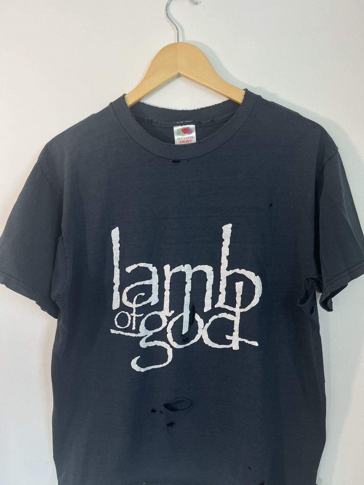 Band Tees Vintage Lamb Of God Thrashed Distressed Rare Band Tee Size US L / EU 52-54 / 3 - 2 Thumbnail