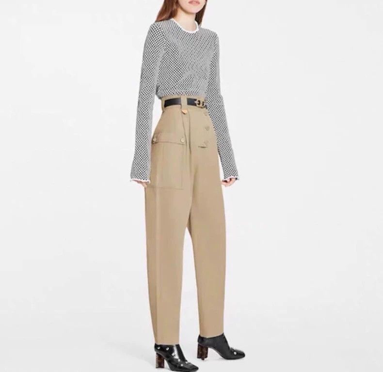 Louis Vuitton Louis Vuitton 22 khaki cotton buttoned slacks pants Size US 34 / EU 50 - 9 Thumbnail
