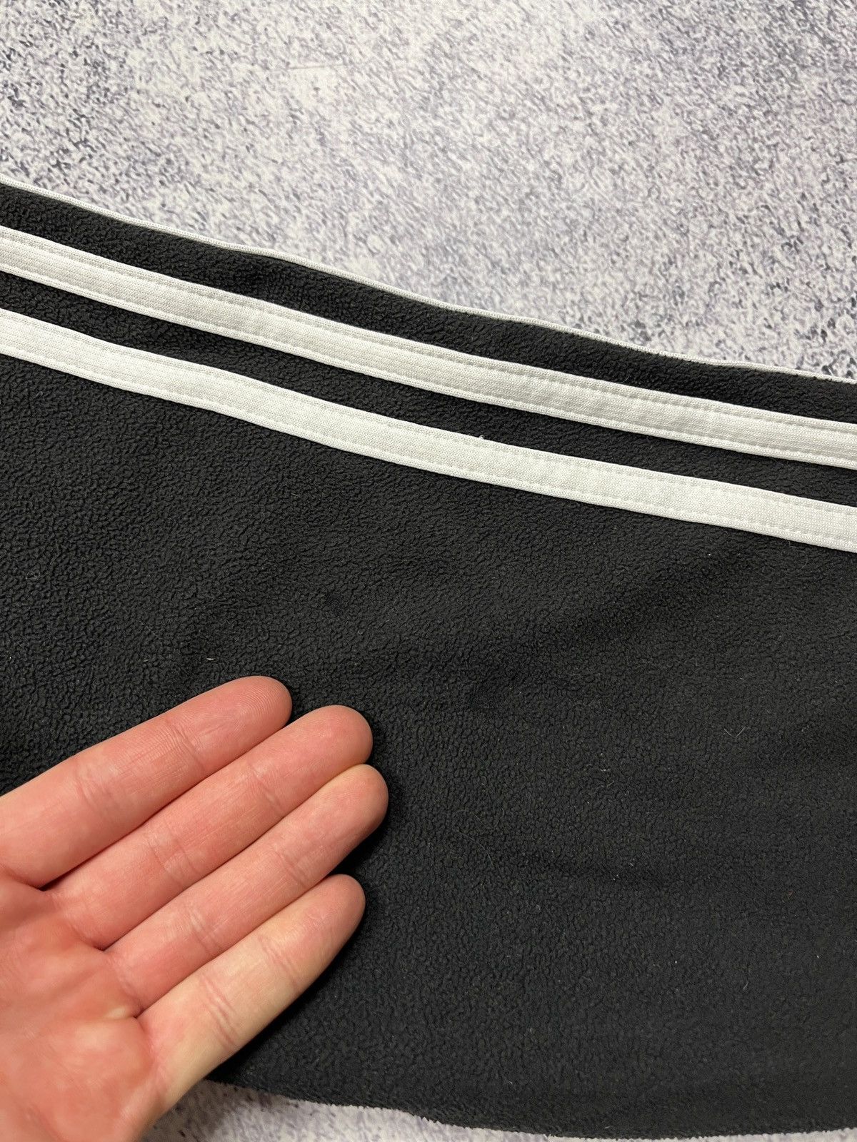 Adidas × Vintage Vintage 00s Adidas All Blacks Zip Fleece Jacket Sweater Rare Size US L / EU 52-54 / 3 - 15 Thumbnail