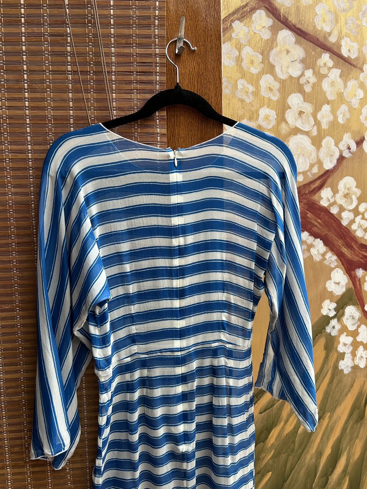 Dolce & Gabbana Dolce & Gabbana Silk Striped Dress Blue White 3/4 Sleeve Size M / US 6-8 / IT 42-44 - 5 Thumbnail