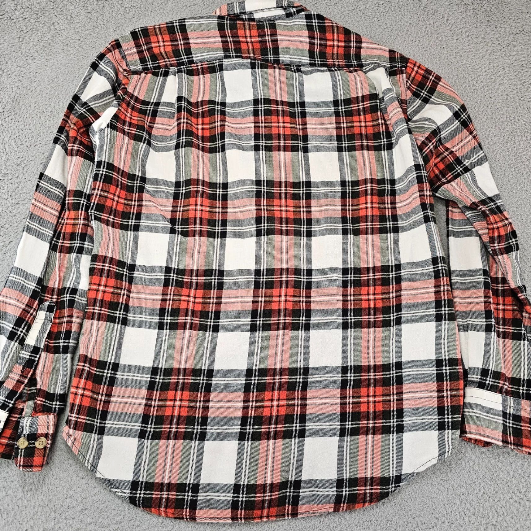 Uniqlo JW Anderson x Uniqlo Shirt Mens Size Medium Orange Black Plaid Flannel Button Up Size US M / EU 48-50 / 2 - 6 Thumbnail