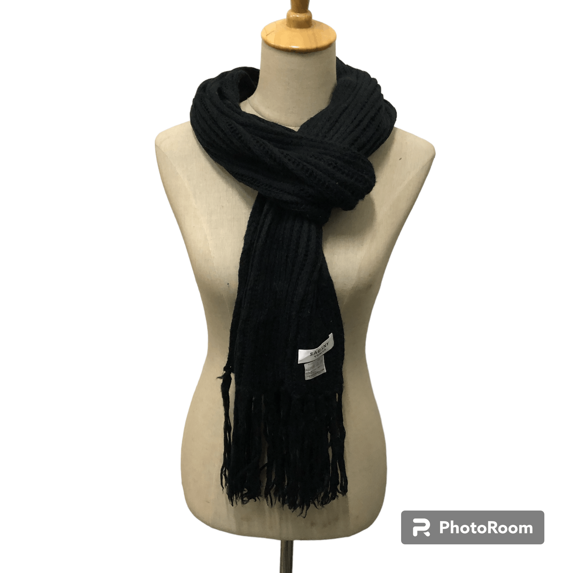 Yohji Yamamoto Yohji Yamamoto Knit Ribbed Scarf Muffler V2643 Size ONE SIZE - 1 Thumbnail