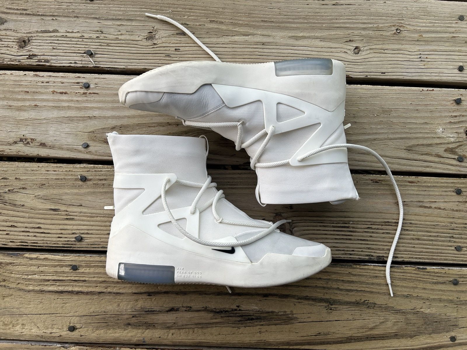 Fear of God × Nike Nike air fear of god 1 fog Jerry Lorenzo sail AR4237-100 Size US 12 / EU 45 - 3 Thumbnail